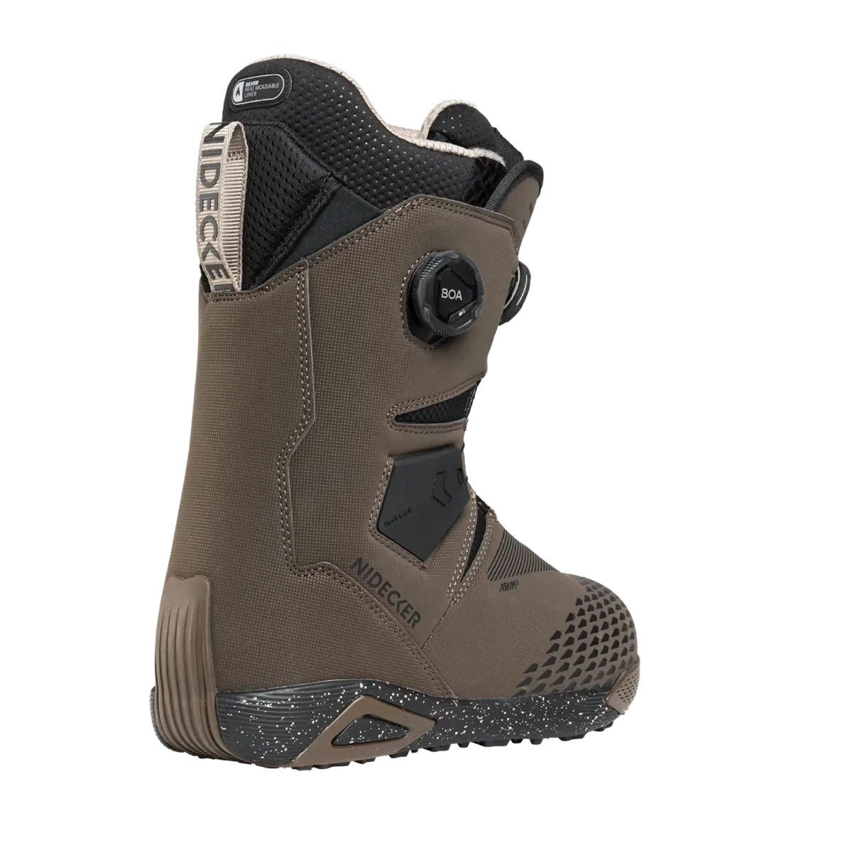 Altai Men Stiefel, Snowboardstiefel, Boot, Kunstleder, Grau-Braun, Schneeschuh/Schneeboardstiefel, Braun, BOA-Drehknopf, Hochgeschnitten, Nidecker