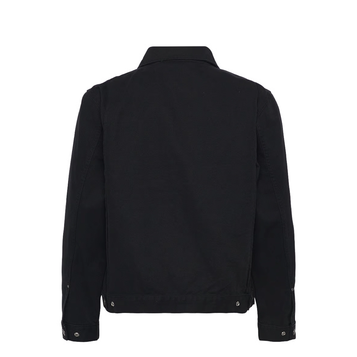 veste, foncé, noir, dos, bouton