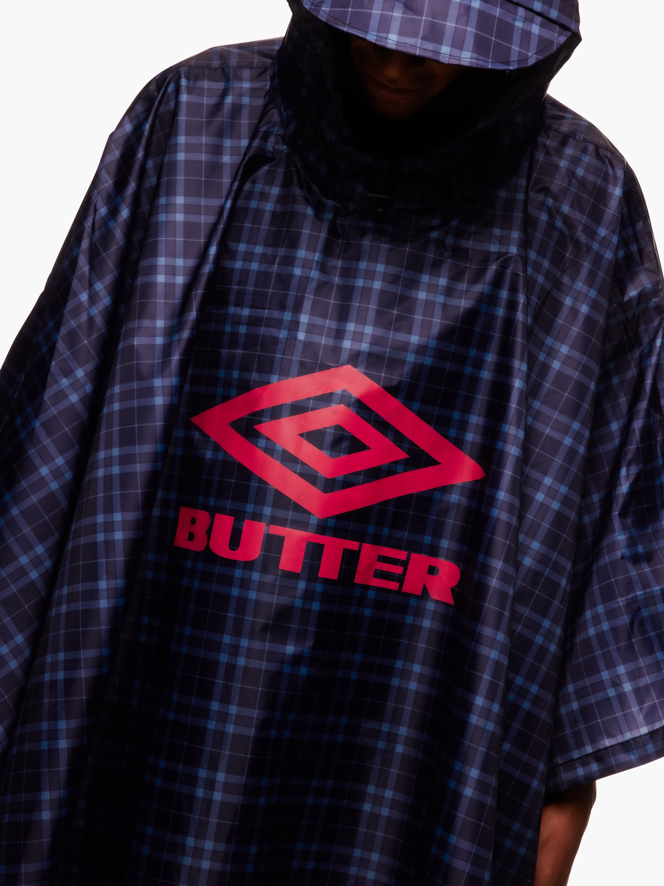 Plaid, Hoodie, Poncho, Logo, Outdoor
