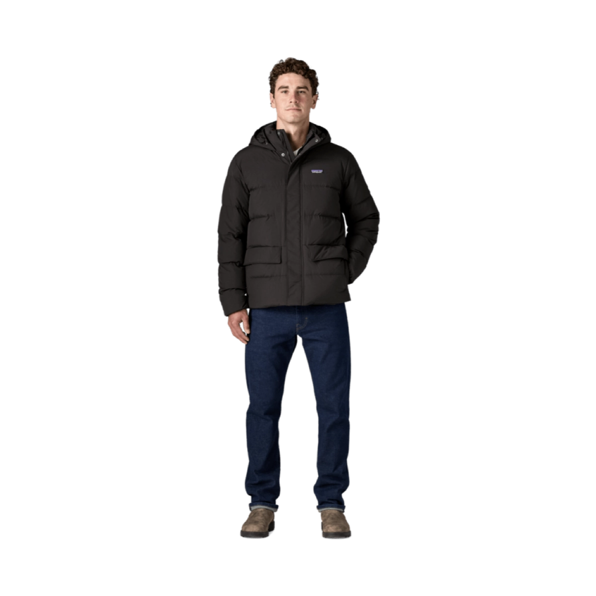 M'S Sisar Down Hoody Jkt Doudoune, veste d'hiver, homme, noir, col montant