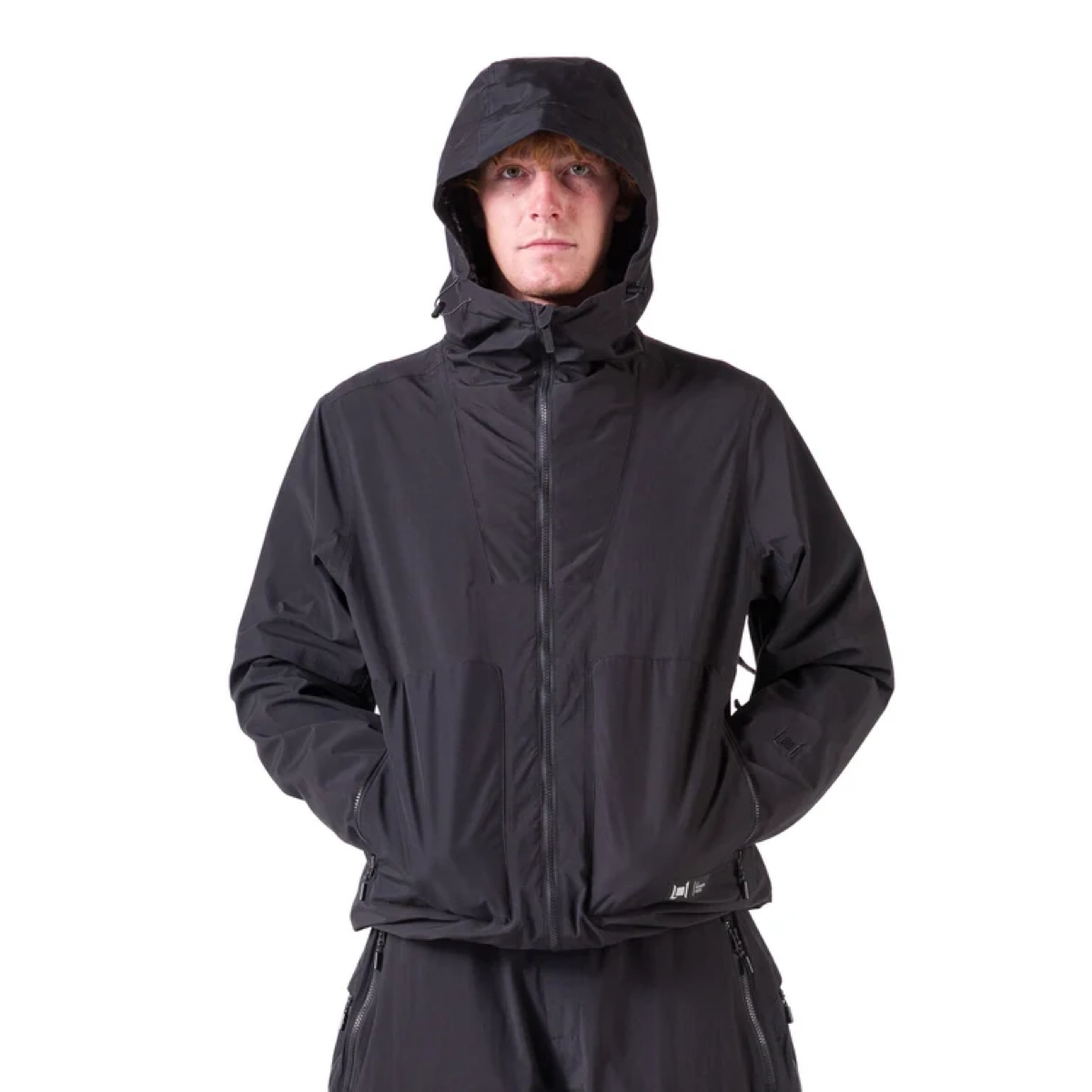 Hooded jacket, Windbreaker, Black jacket, Hooded coat, Zippered pockets, Regenjacke, Windjacke, Kapuzenjacke, Schwarz, Regenmantel?