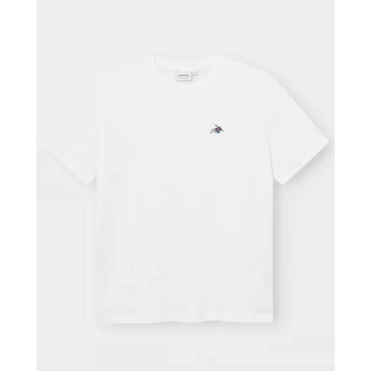 T-Shirt, Weiß, Kurzarm, Stickerei-Logo, Rundhals