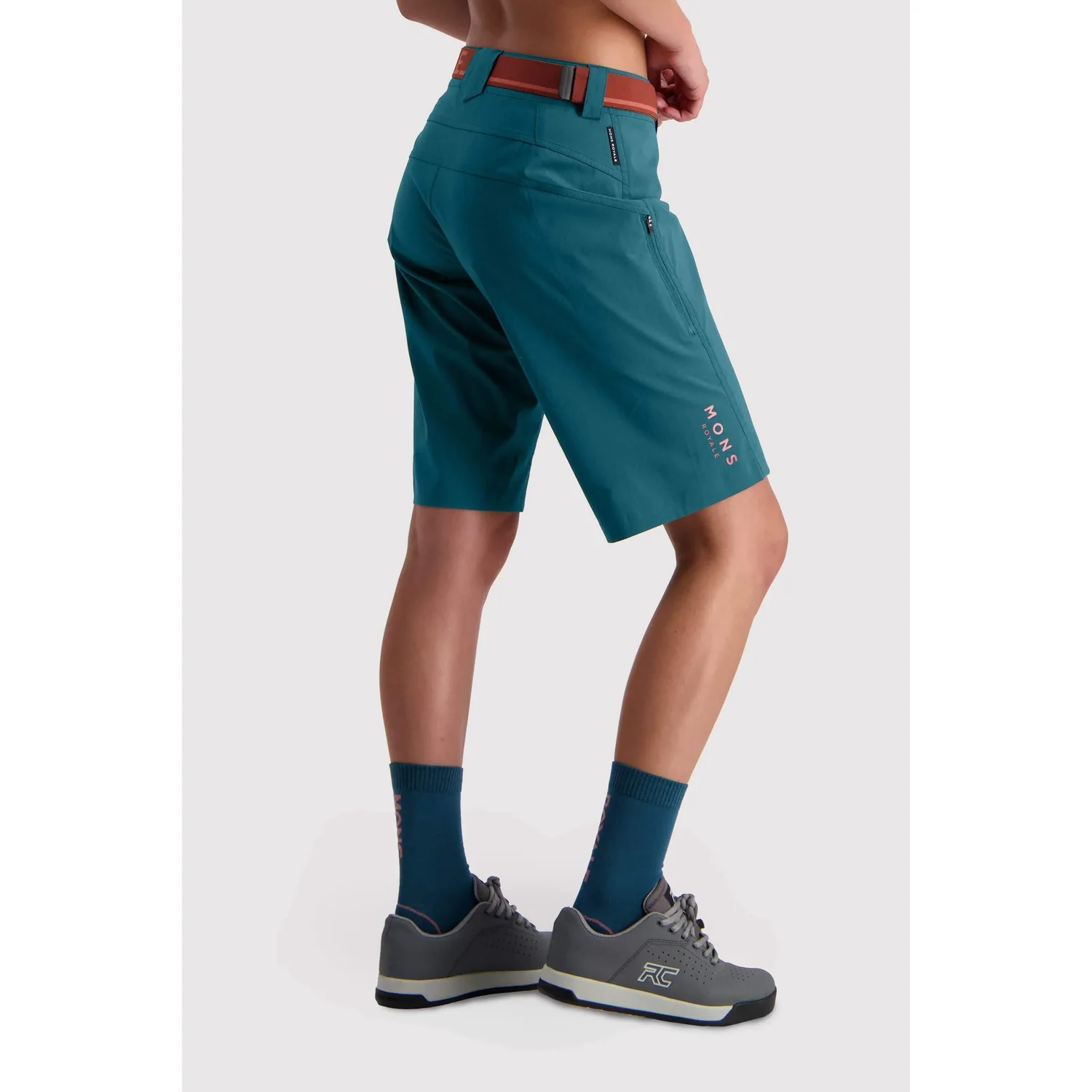 Virage Wmns Bike Shorts Radhose, Petrolblau, Kniehose, Seitentasche, Gürtelschlaufen