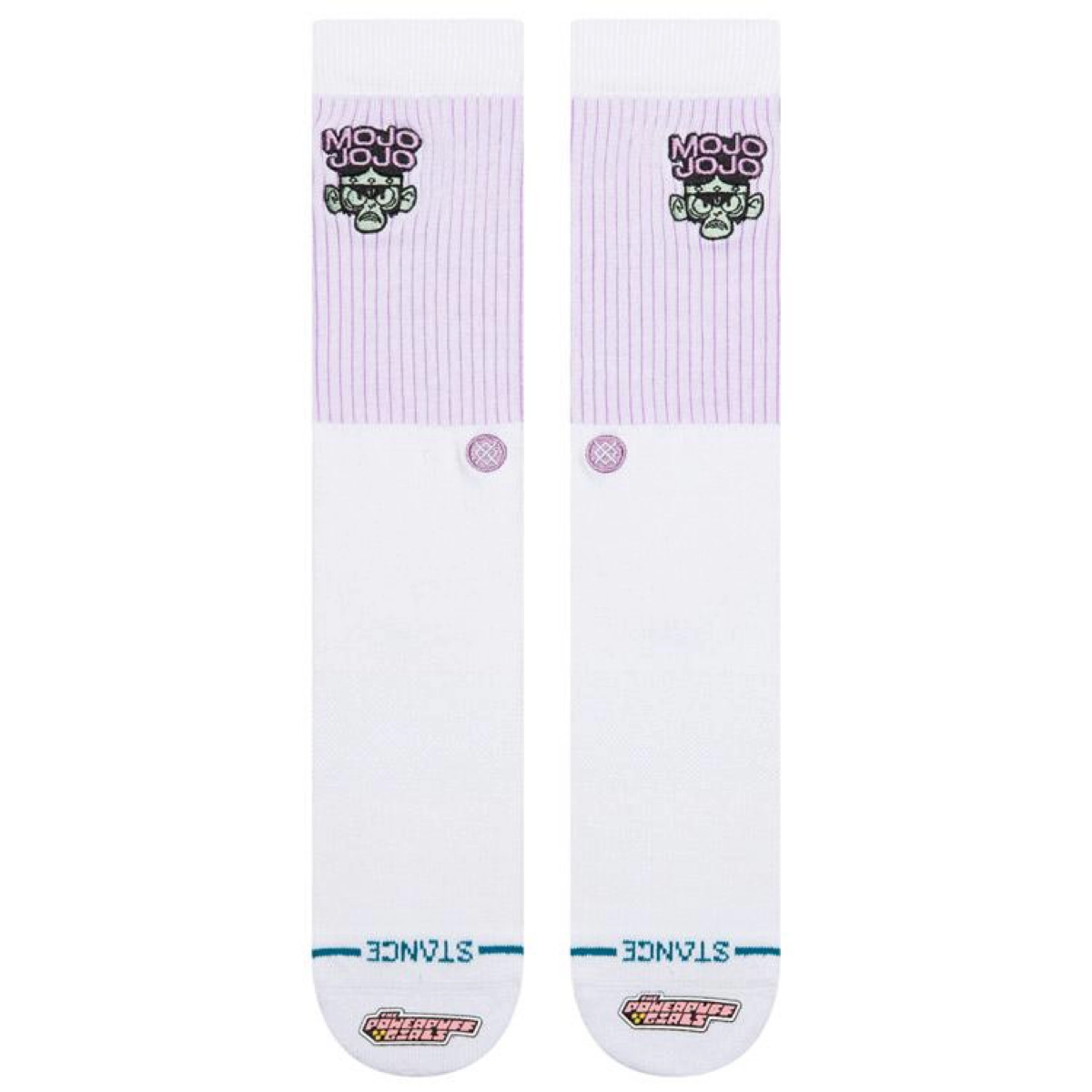 Mojo Jojo Crew chaussettes, socquettes, rose, rayures, jojo