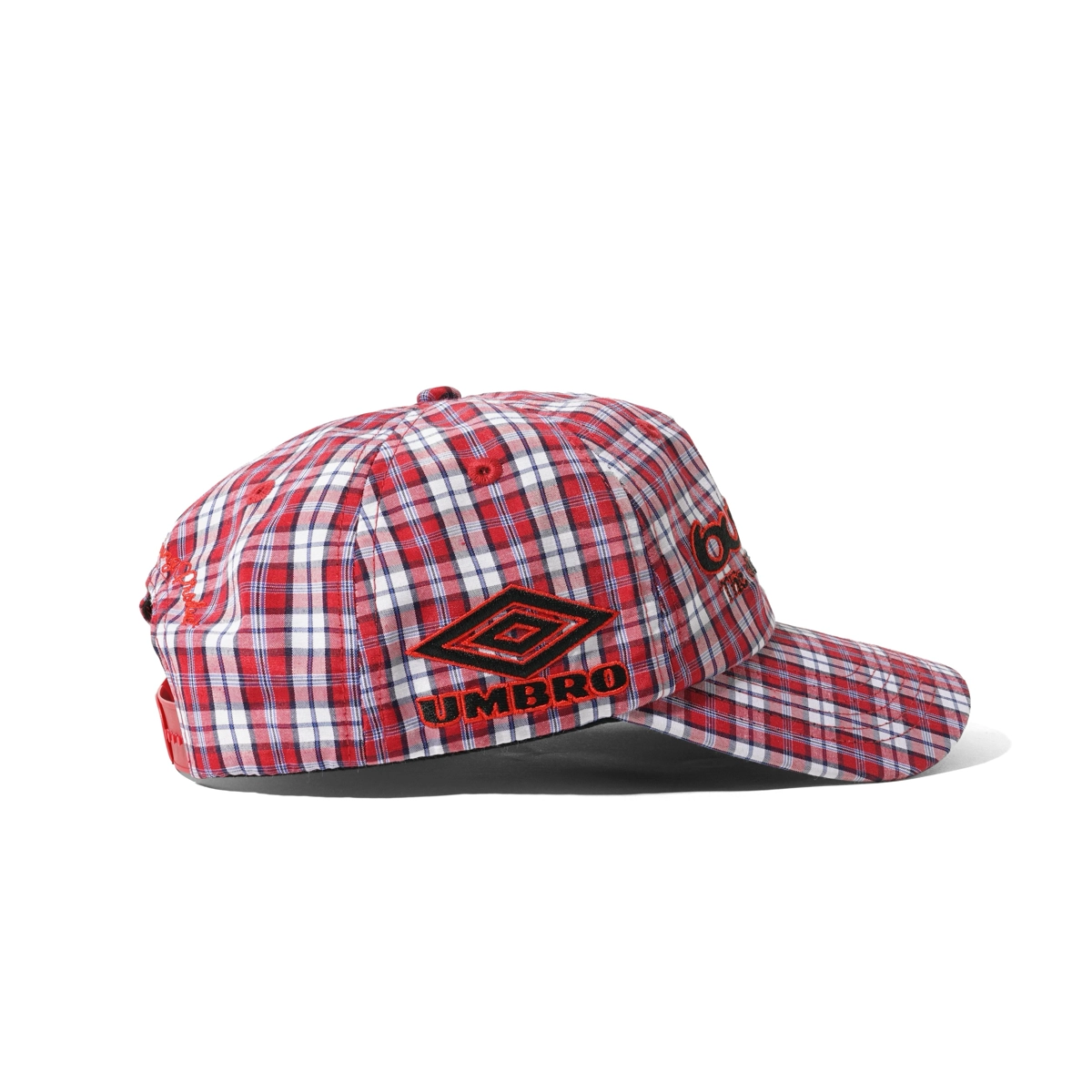 Cap, Platzset?, Cap with plaid, Umbro cap, red plaid cap, Kappe, Karo, Rot, Umbro, Logo