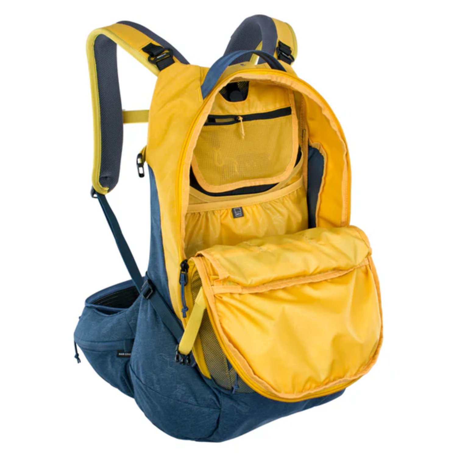 Sac à dos, sac à dos d'école, sac à dos de plein air, jaune/bleu, poche avant