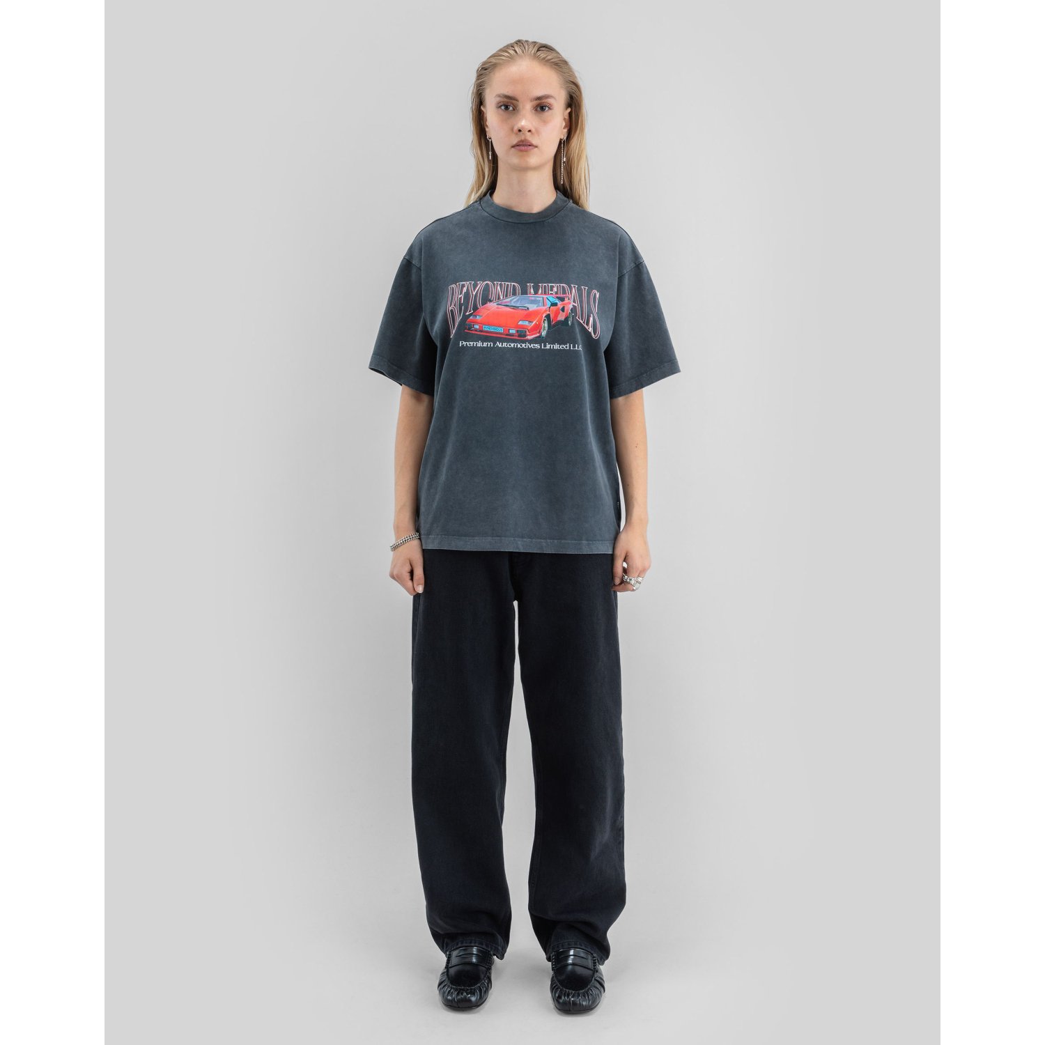 t-shirt, graphic tee, oversized, short sleeve, car print