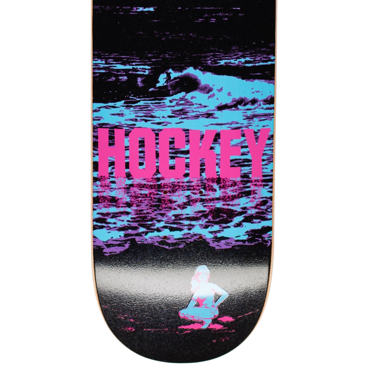 skateboard, planche, graphisme, rose, bleu