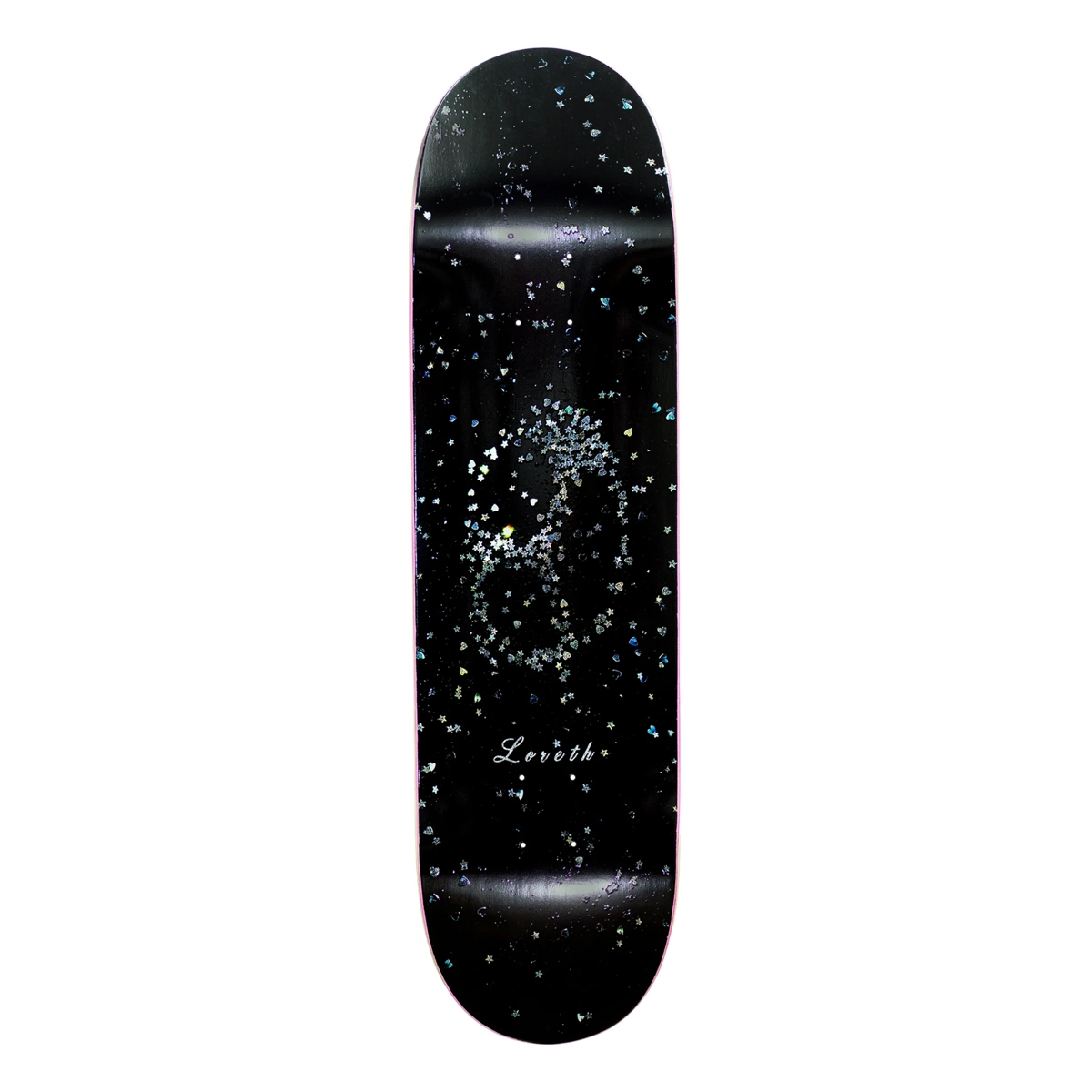 Nailart, Glitzer, Sternchen, Schmuckstein, Loveth, Deck, Skateboard, Schwarz, Galaxie, Glitzer