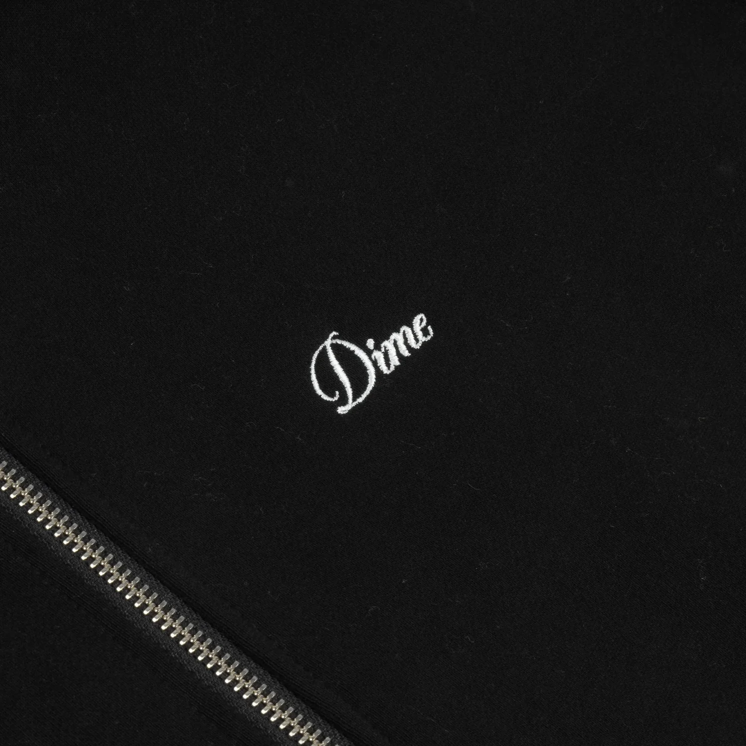 Cursive Small Logo Zip Hoodie Dime Cursive Small Logo Zip Hoodie Black, vue 2