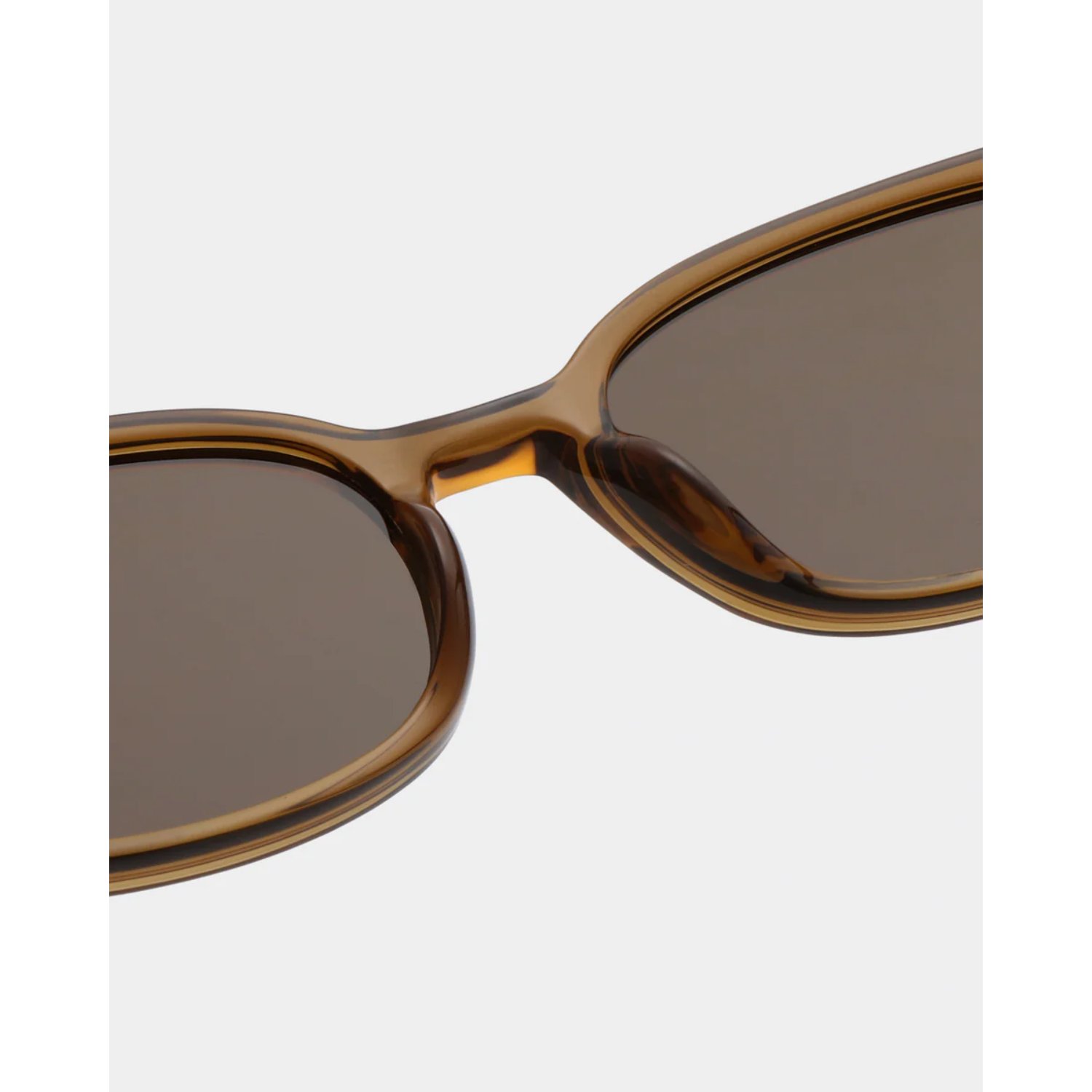 Charlie Lunettes de soleil, lunettes, monture marron, verres gris, pont nasal