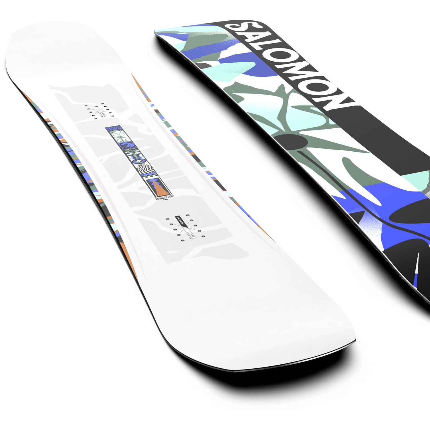 Snowboard, multicolore, motif graphique, semelle blanche, Salomon