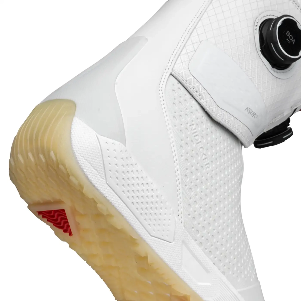 Chaussure, basket, blanche, semelle, boucles, chaussure de cyclisme, chaussure blanche, maille perforée, semelle en caoutchouc, fermeture à molette