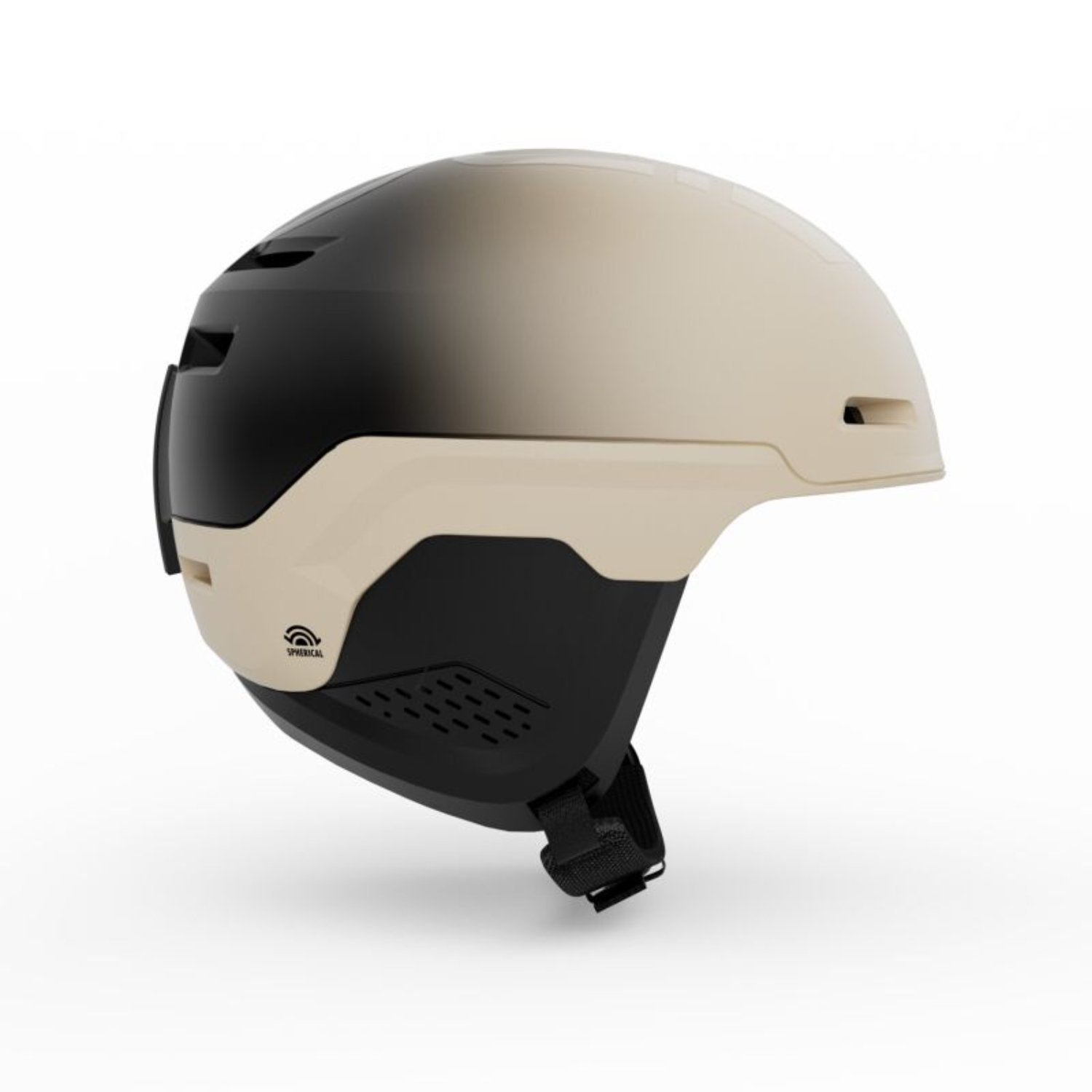 Skihut, Helm, Beige, Schwarz, Ventilationsöffnungen