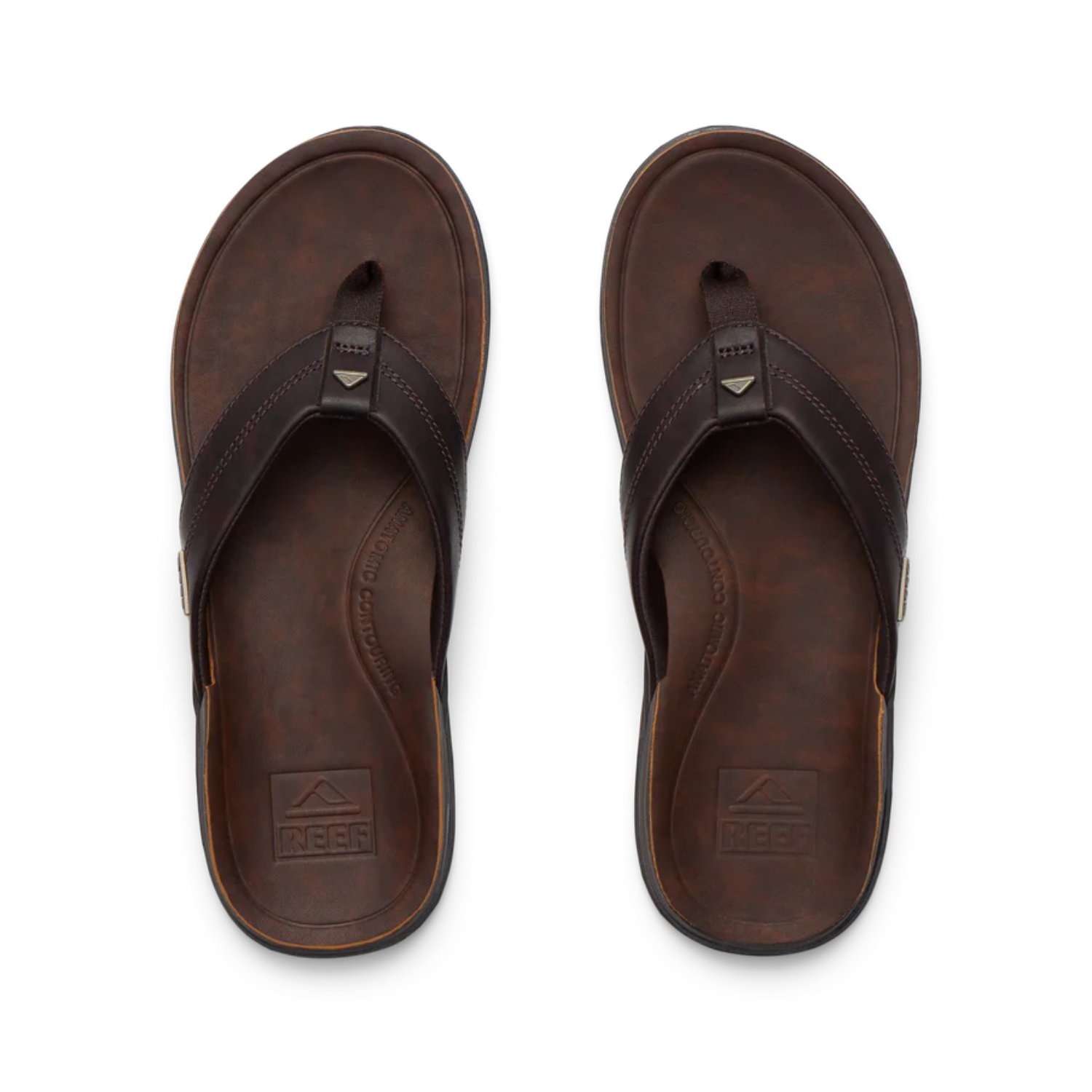 Sandales, tongs « Flip », semelle en cuir, marron, style chaussures minimalistes