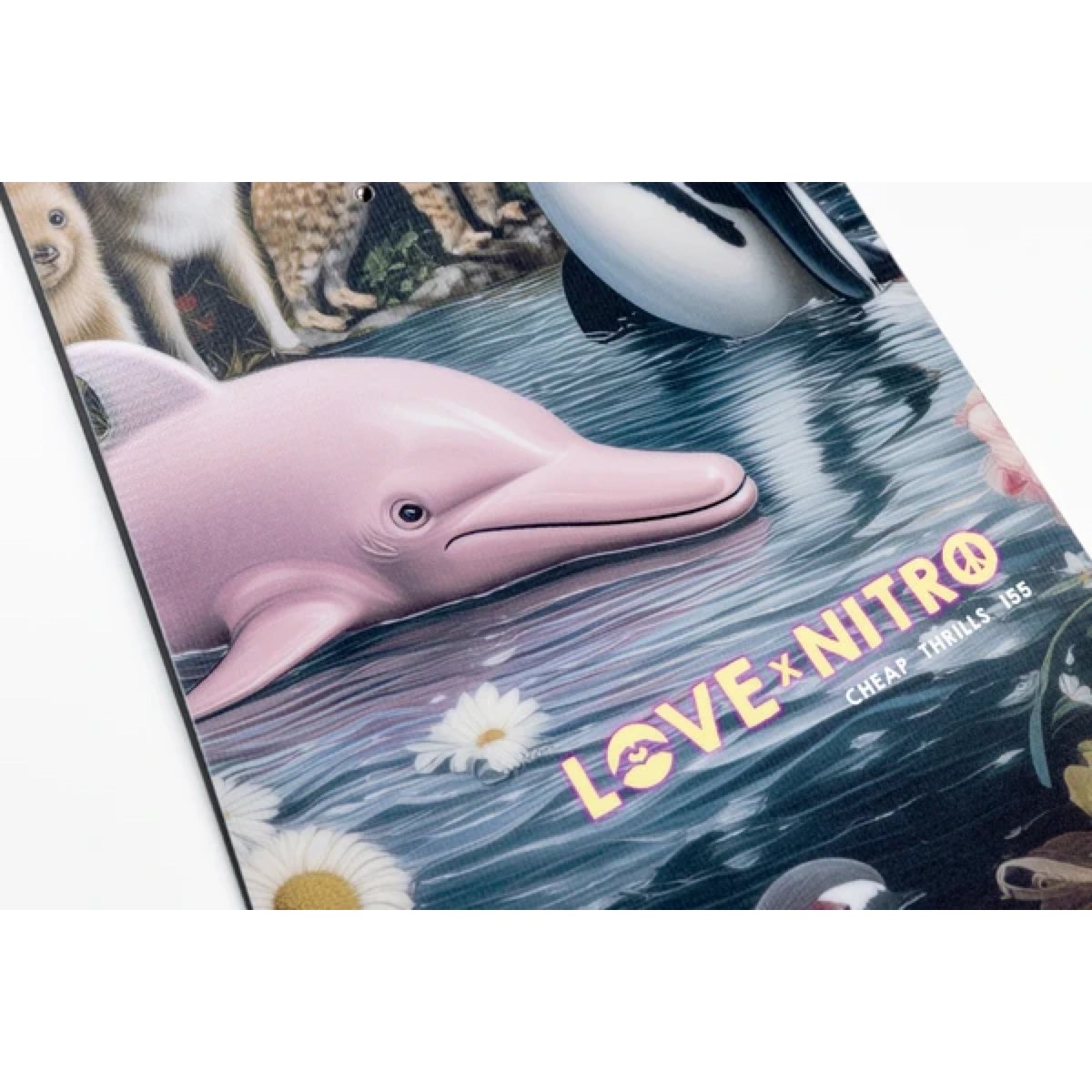 Cheap Thrills X Love dauphin, dauphin rose, affiche, décoration, tableau mural, dauphin, dauphin rose, affiche, eau, flore