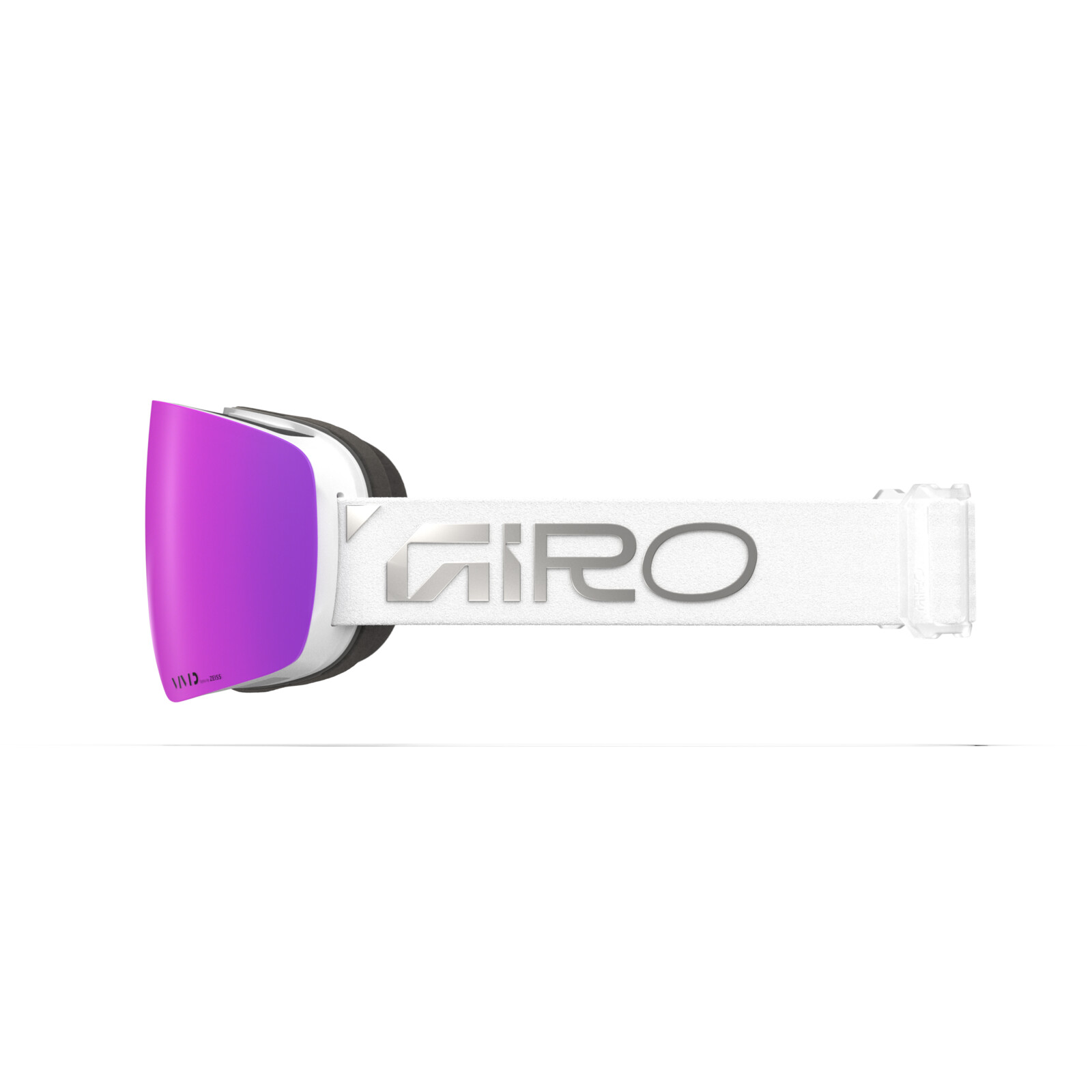 W Contour RS Vivid Goggle Lunettes de ski, sangle blanche, verres violets, sangle réglable