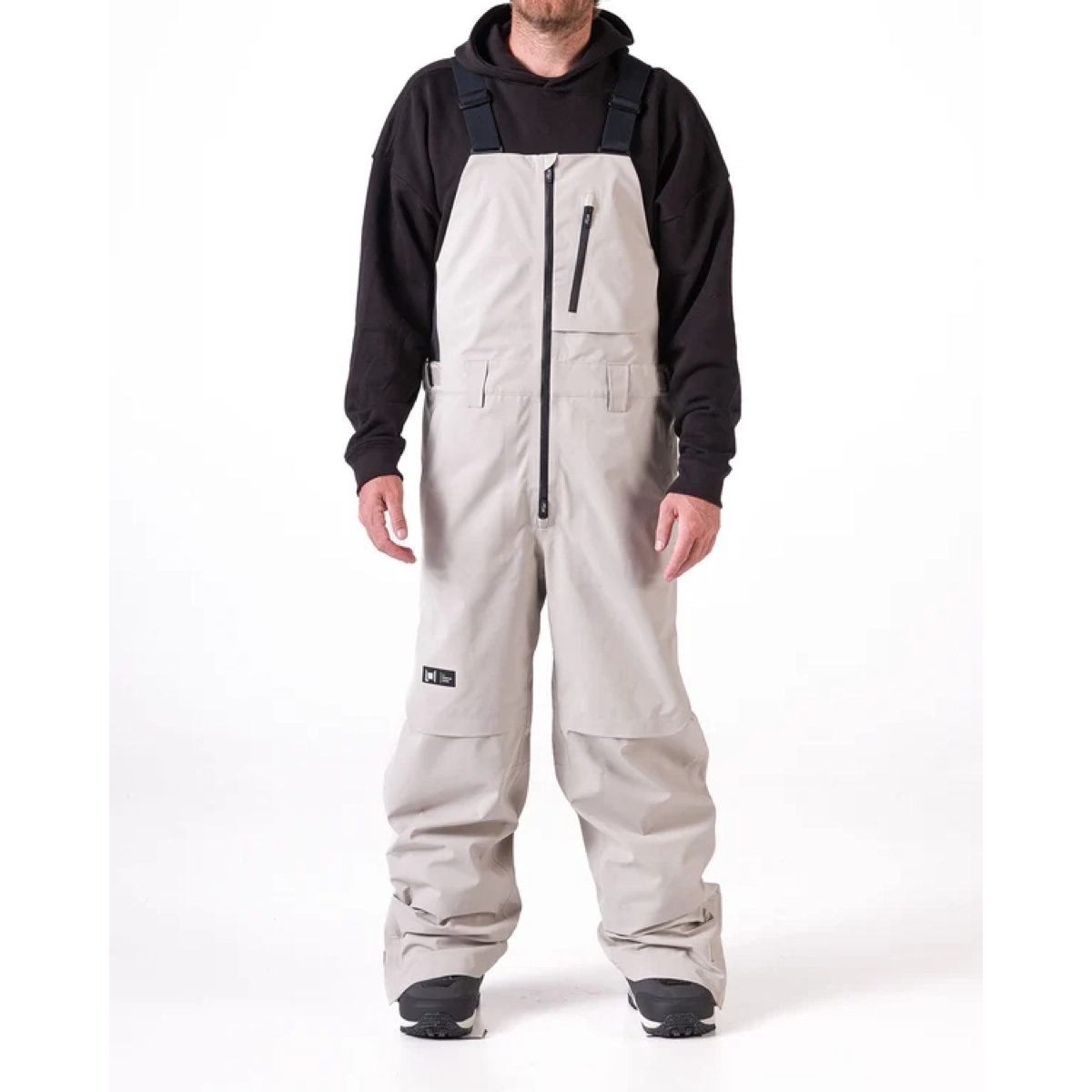 Lighthouse Bib Vêtements de ski, pantalon de neige, combinaison, beige, fermeture éclair, salopette à bretelles, salopette de neige, pantalon de neige, poches pratiques, poche poitrine à fermeture éclair