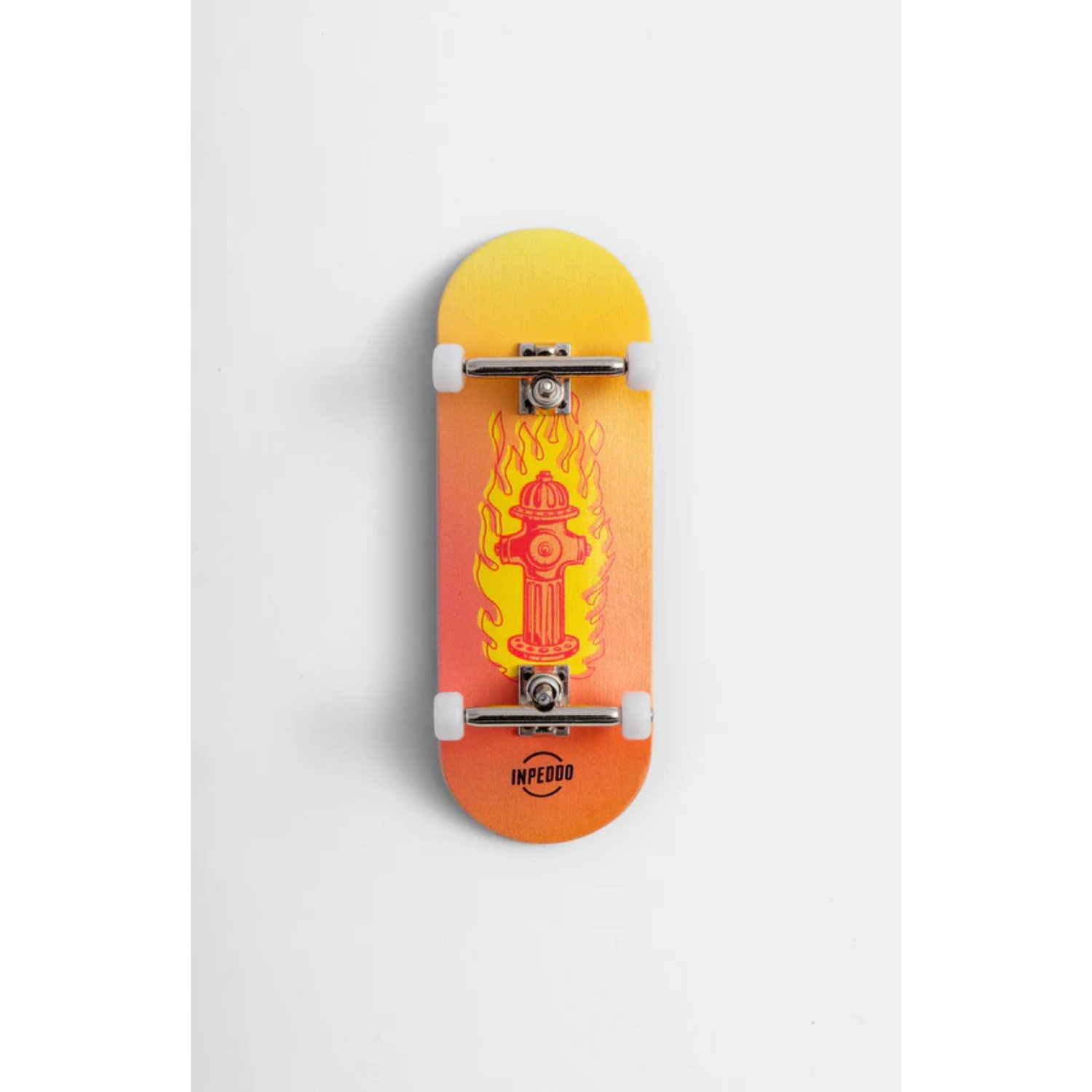 Skateboard, mini-skateboard, deck, orange, flammes