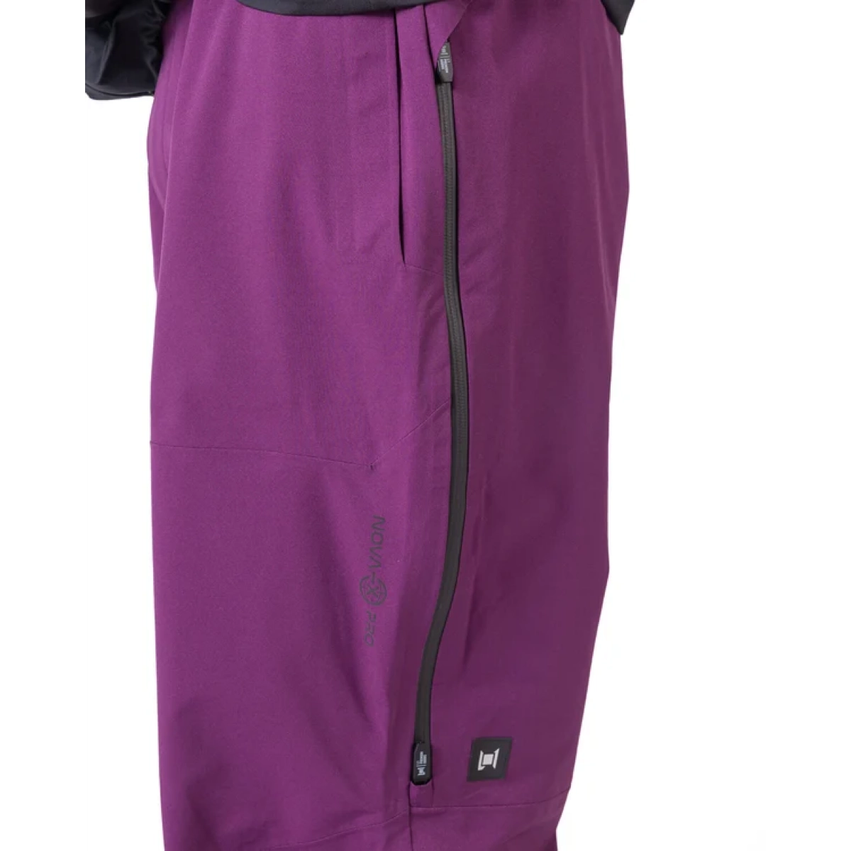 Parka, fermeture éclair, bavette, ensemble, violet, veste de pluie, plein air, fermeture éclair, violet, vêtements pour les jambes