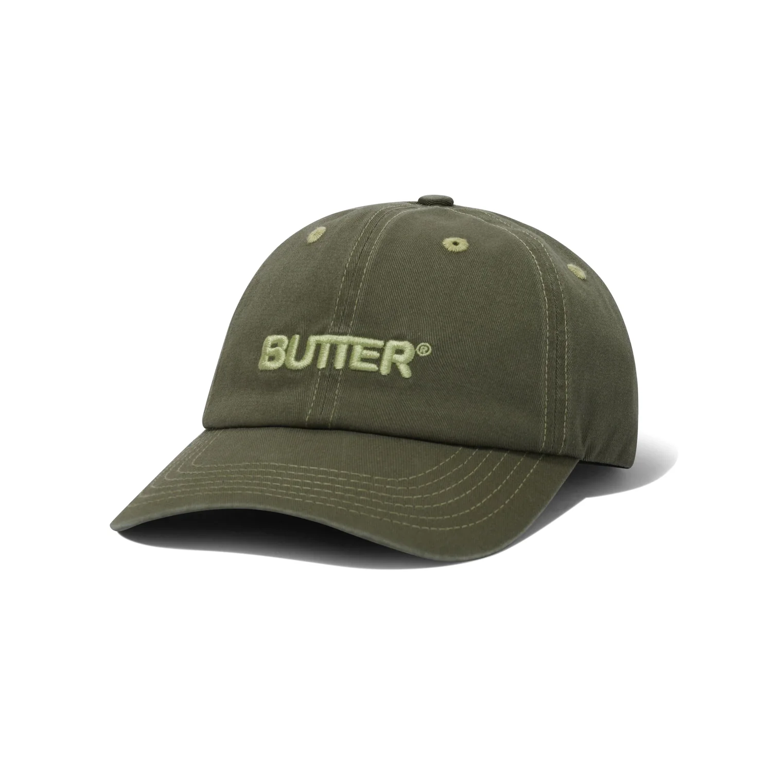 Baseballcap, Olivgrün, Gebogener Schirm, Baumwollstoff, Logo-Stickerei