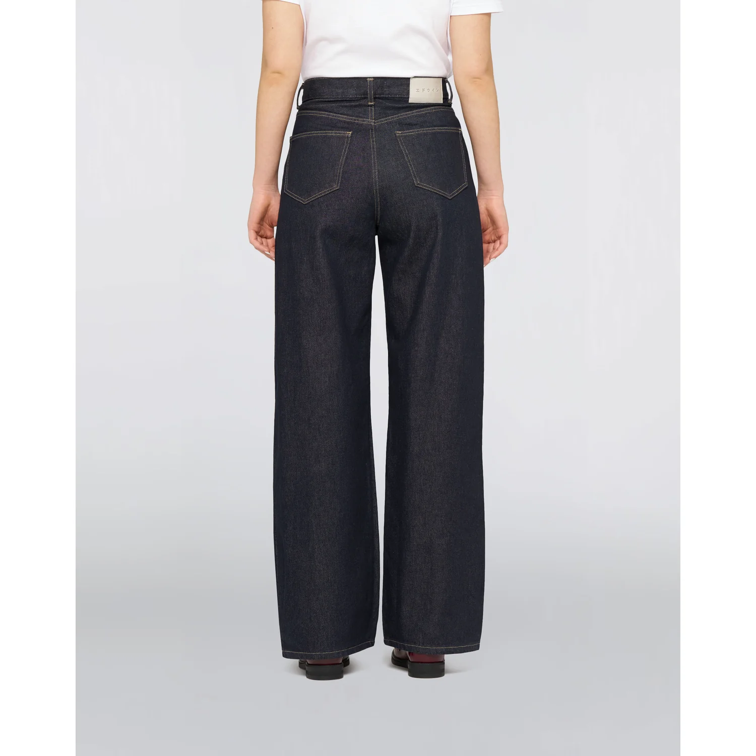 Jeans, Dunkelblau, Weit geschnitten, Hoher Bund, Denim