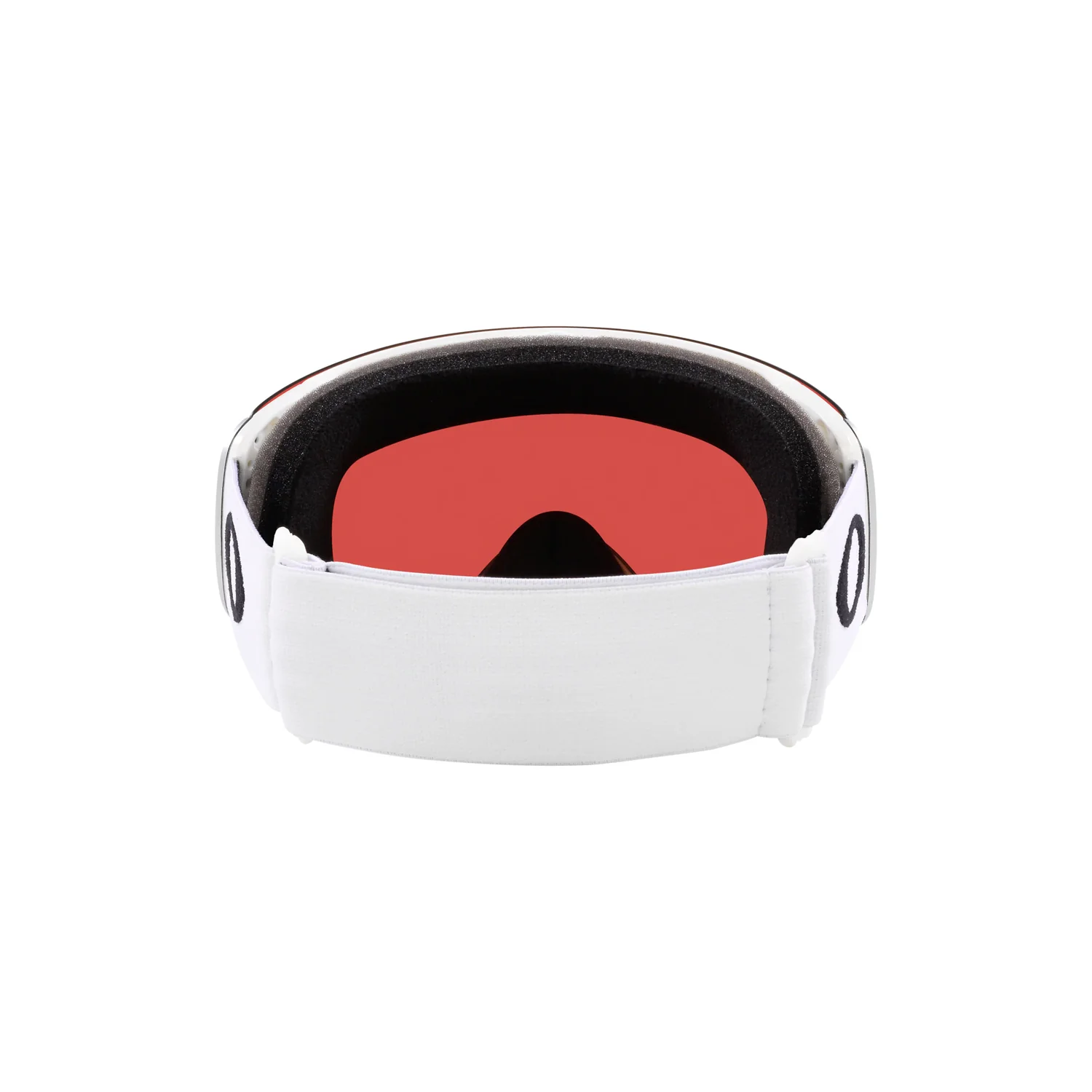 Lunettes de ski, verres rouges, rembourrage en mousse, sangle blanche