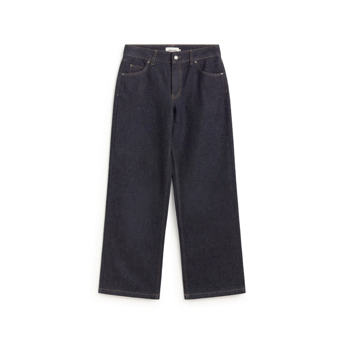Jeans, Denim, Dunkelblau, Gerade Bein, Voll Länge, Jeans, Denim, Hose, Straight, Darkwash