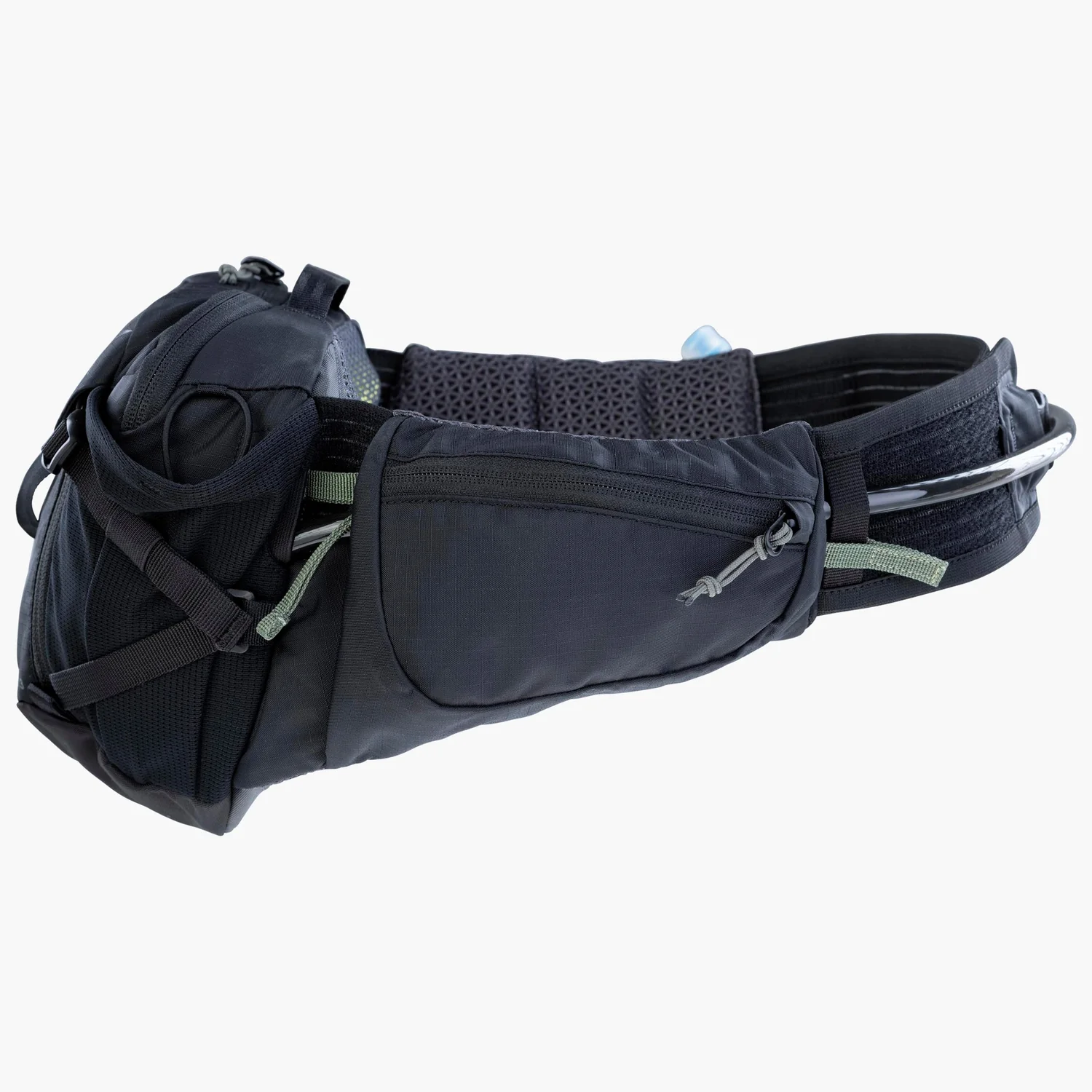 Hip Pack Pro 3L +Bld Ceinture de course, sac banane, noir, poches zippées, porte-bouteille