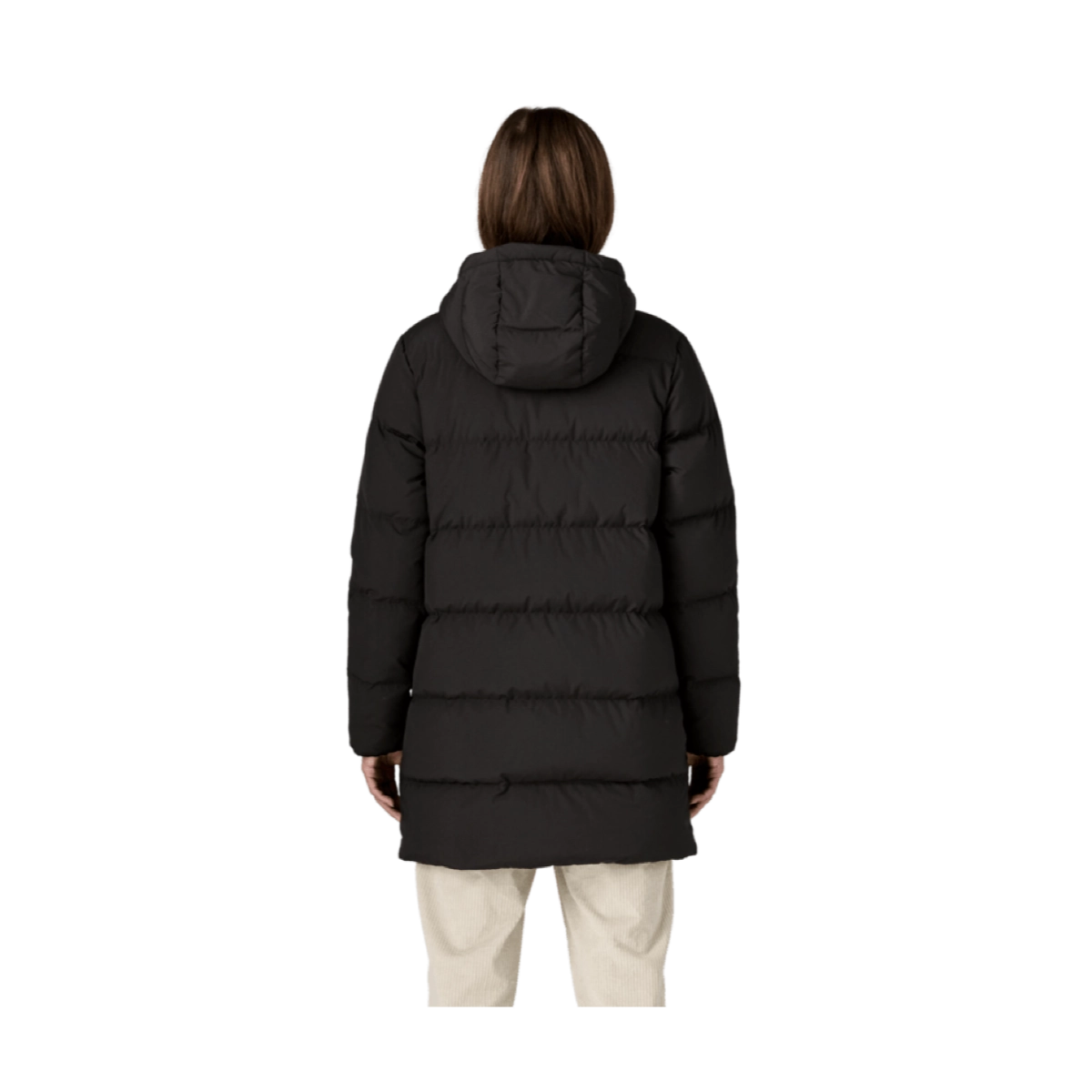 Wintermantel, Daunenjacke, Hoodie Kapuze, schwarz, lang