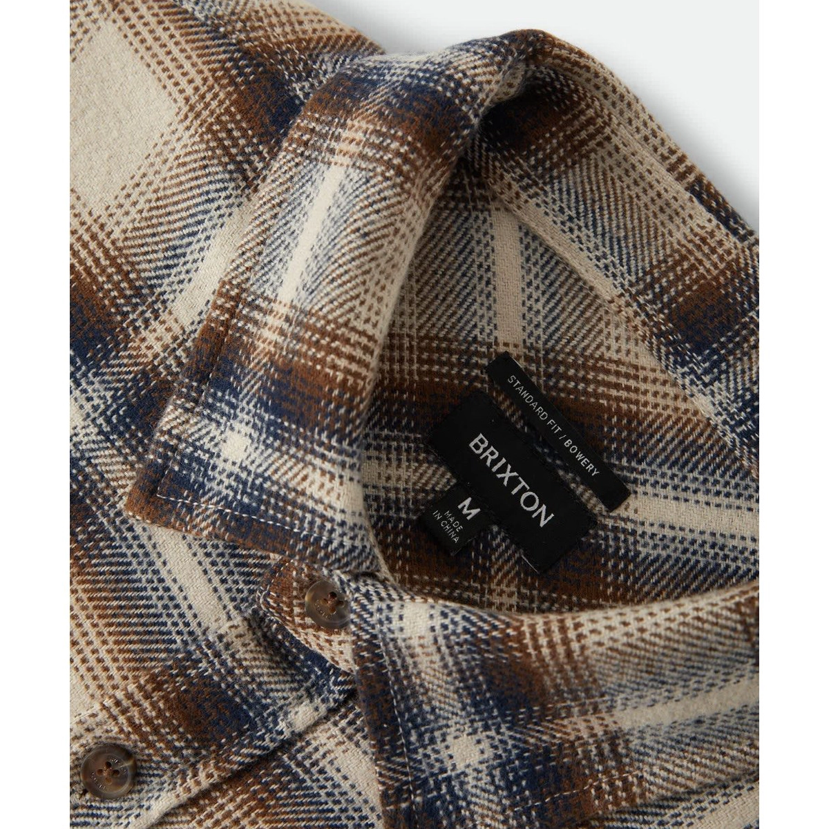 Bowery Flannel Chemise à carreaux, en flanelle, marron, bleue