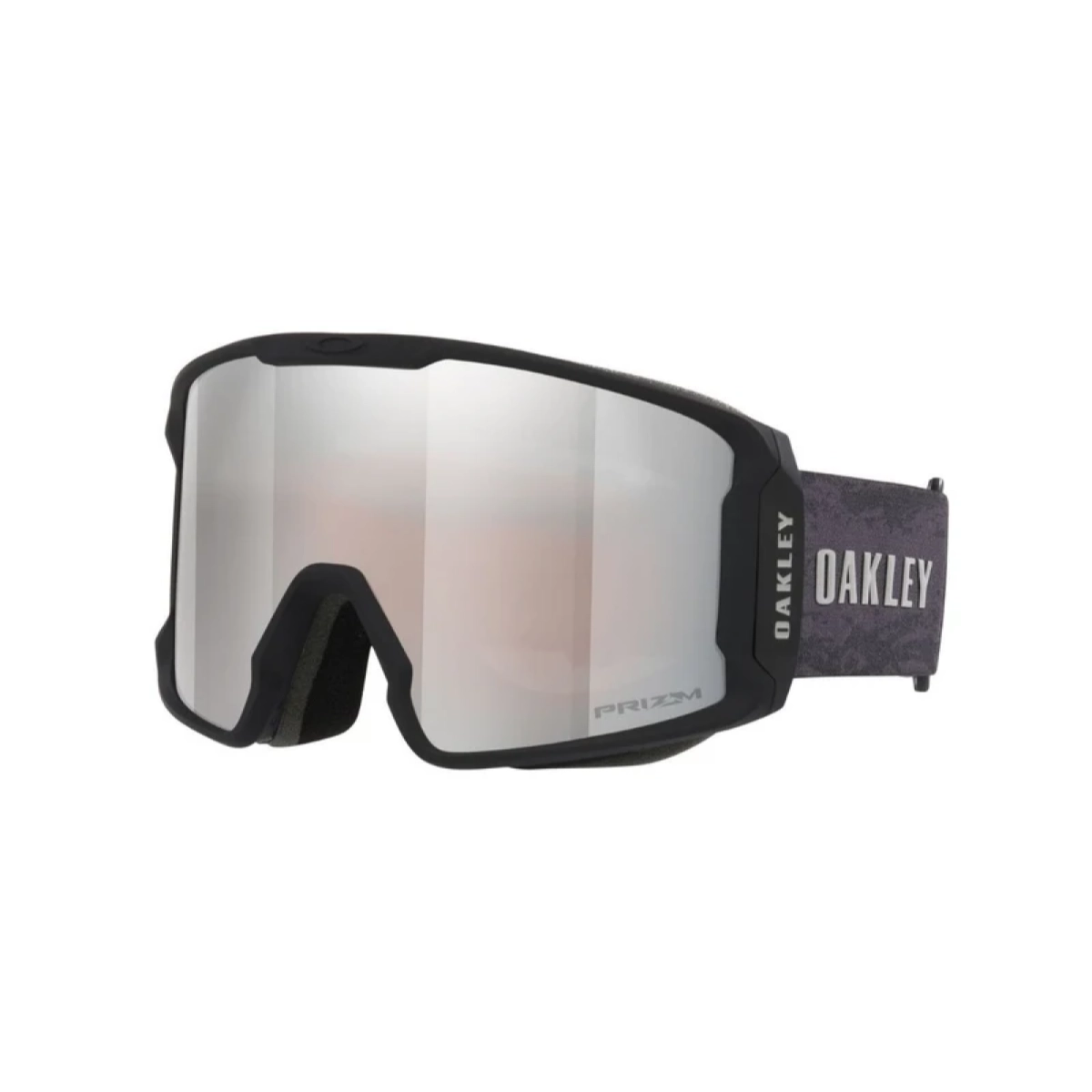 Skibrille, Goggle, Panorama-Linse, Schwarz, Verstellbares Band, Goggles, Snow goggles, Clear lens, Oakley, Mirrored lens
