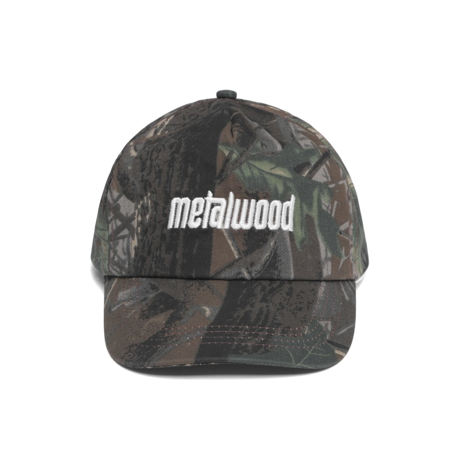 Metal Logo 5 Panel Casquette de baseball, motif camouflage, camouflage, logo brodé, taille réglable
