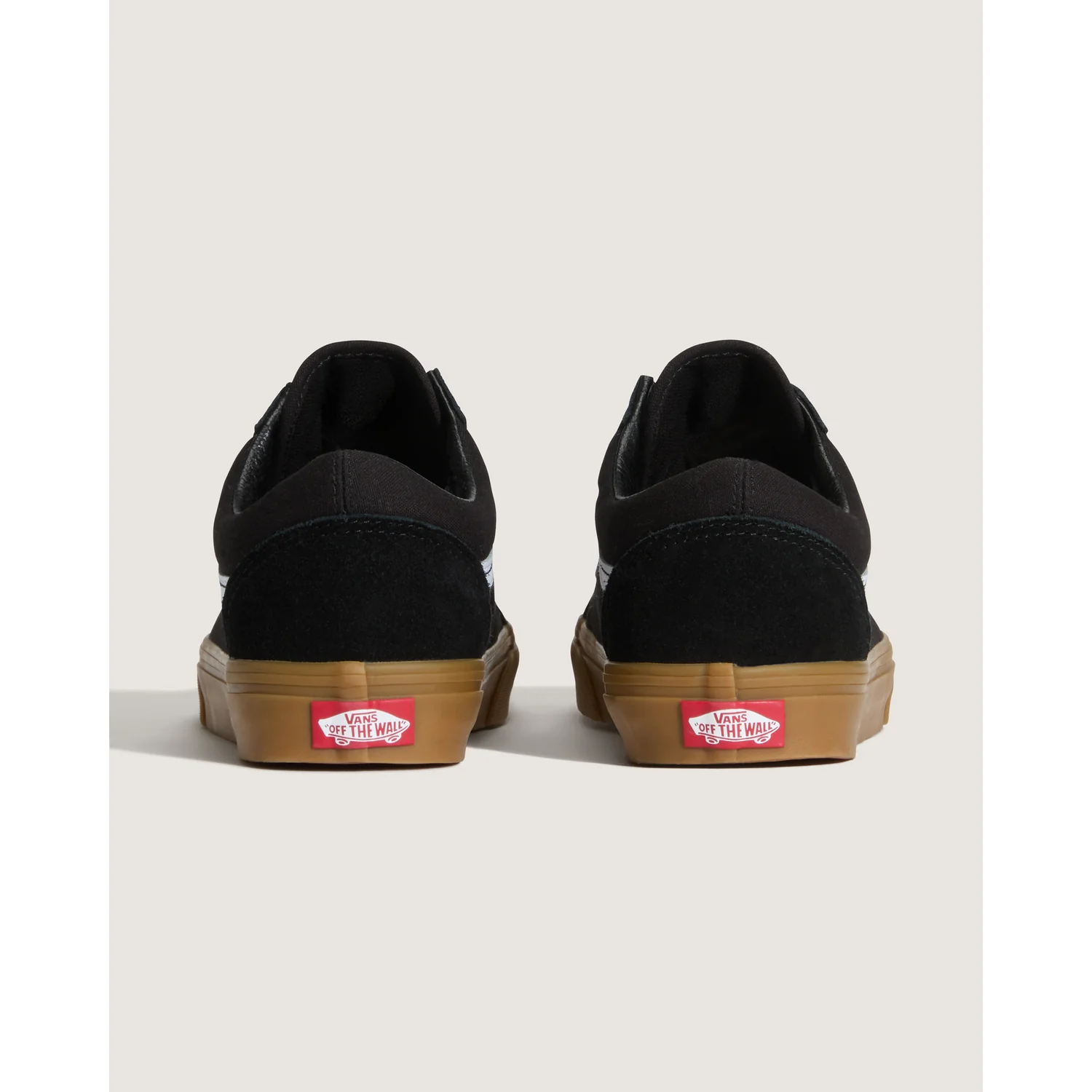 Old School Baskets, noires, semelle en caoutchouc, daim, tige basse