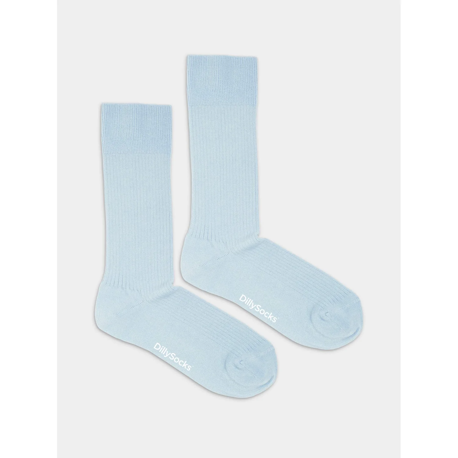 Chaussettes, bleu clair, tricot côtelé, chaussettes mi-mollet