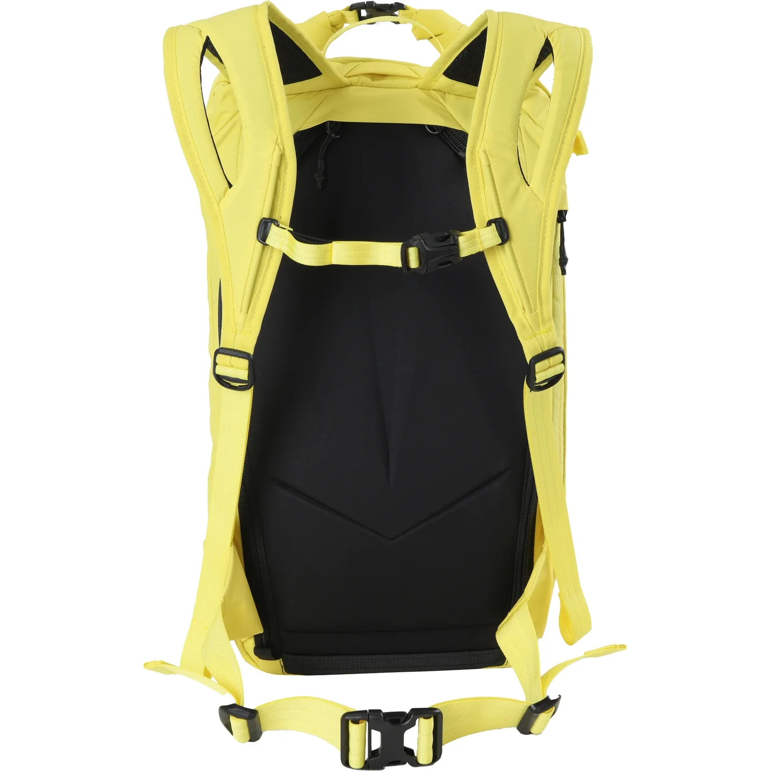 Wanderrucksack, Gelb-schwarz, Gepolsterter Rücken, Brustgurt, Hüftgurt