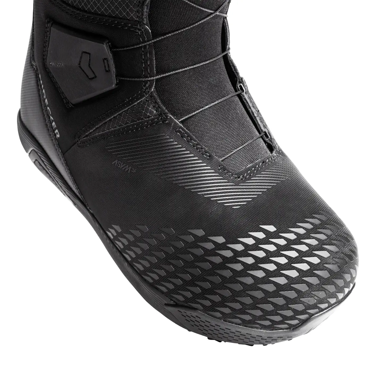 Stiefel, Stiefeletten, Gummisohle, Schnürstiefel, Schwarz, Stiefel, Schuh, Obermaterial: Textil, Gummisohle, Druckmuster