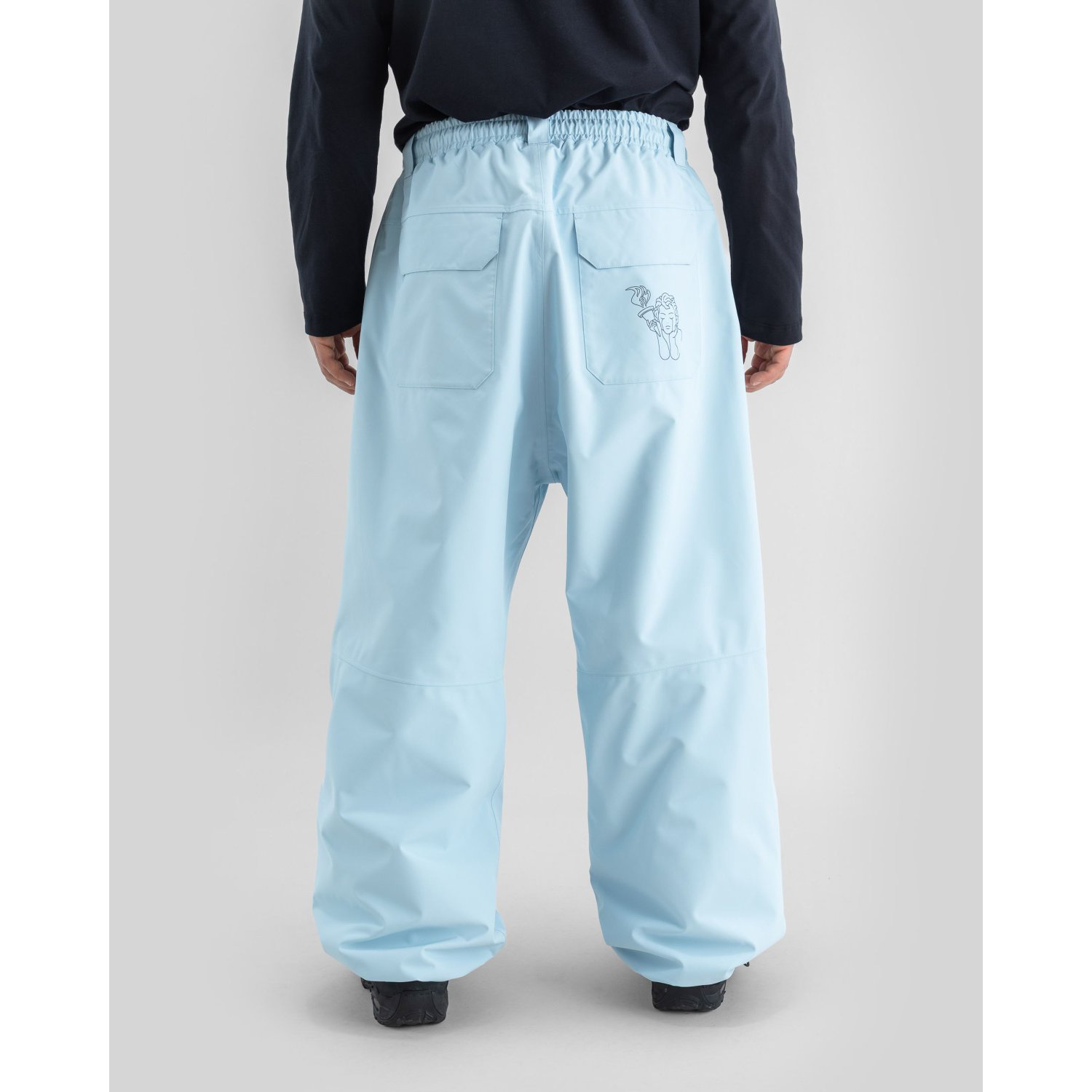 Park Pants Hose, Hose mit Gummibund, Bequeme Hose, Unifarben, Große Tasche