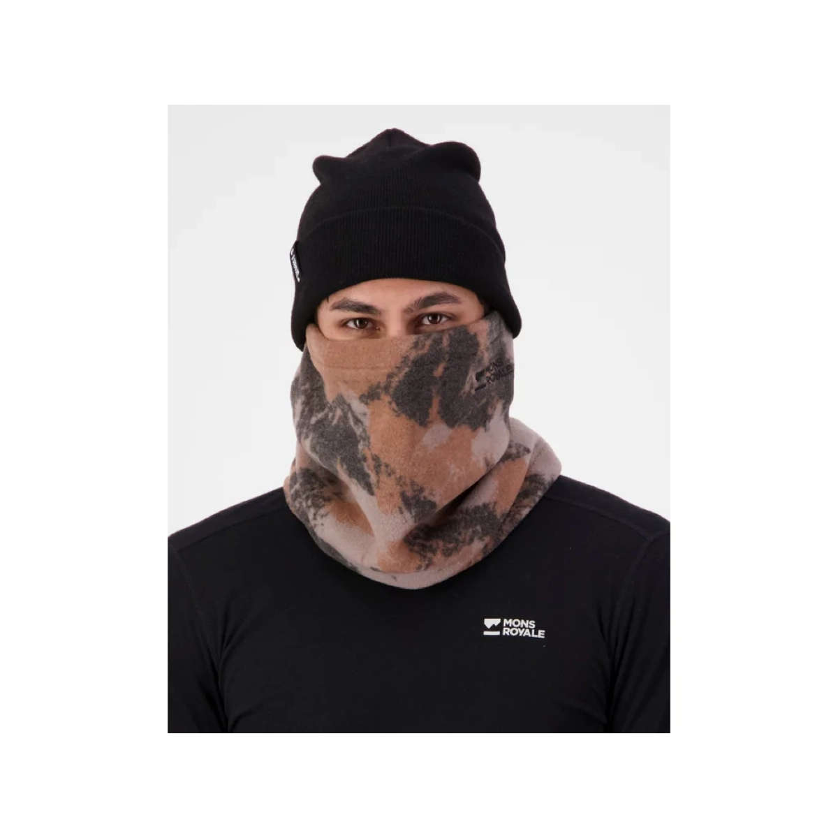 Balaklava, Tarnmuster, Halswärmer, Schlauchschal, schwarze Mütze