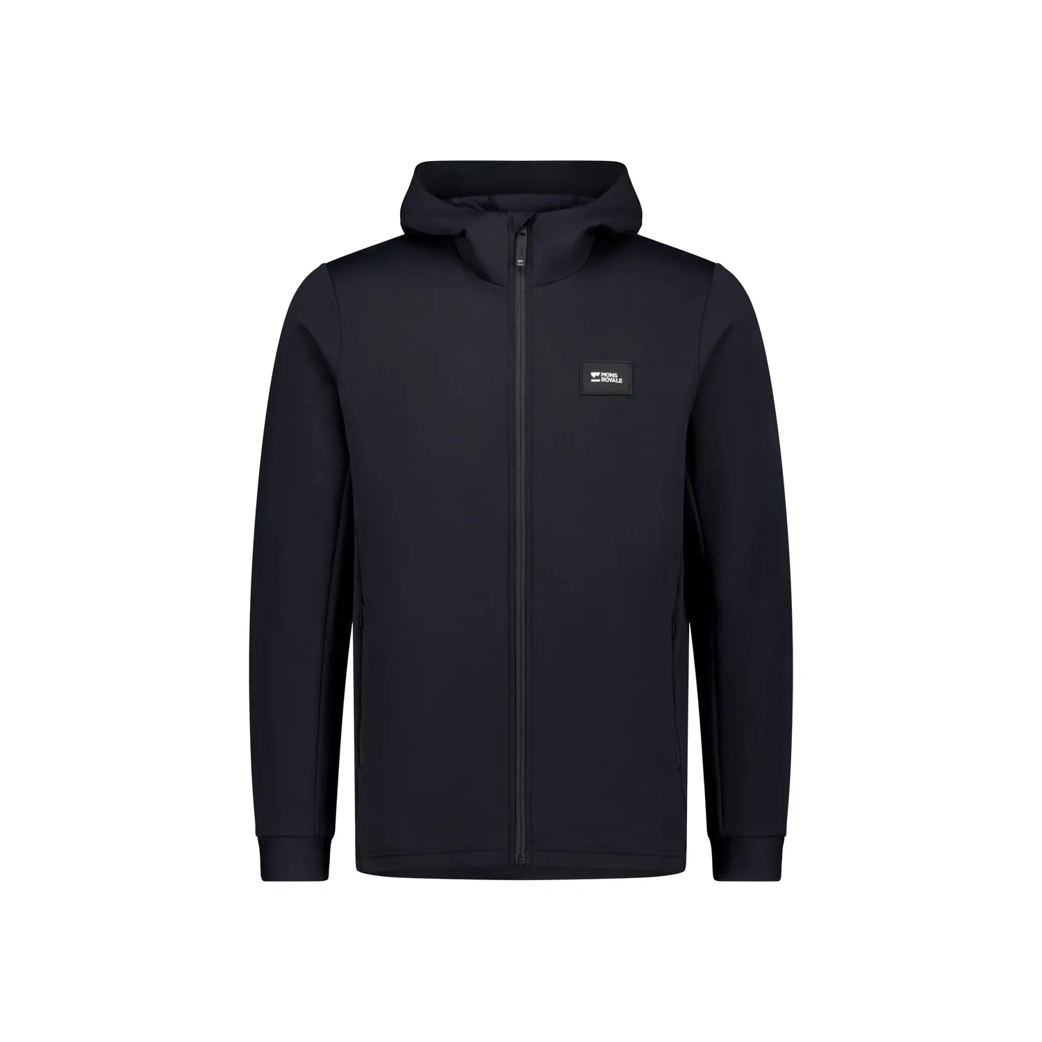 Kapuzenjacke, Reißverschluss, langärmelig, dunkelblau, Brustlogo