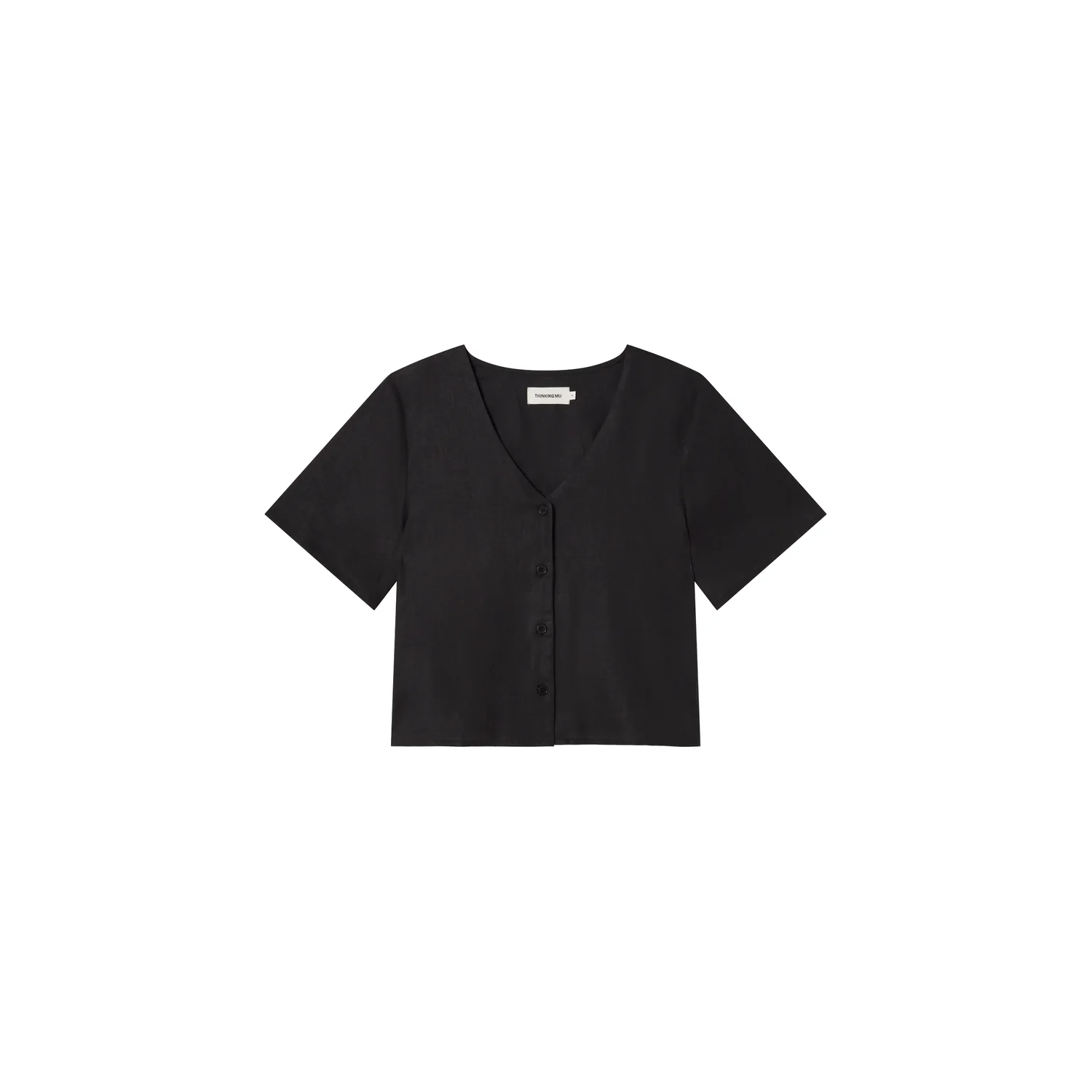 ThinkingMu Libelula Hemp Blouse Black
