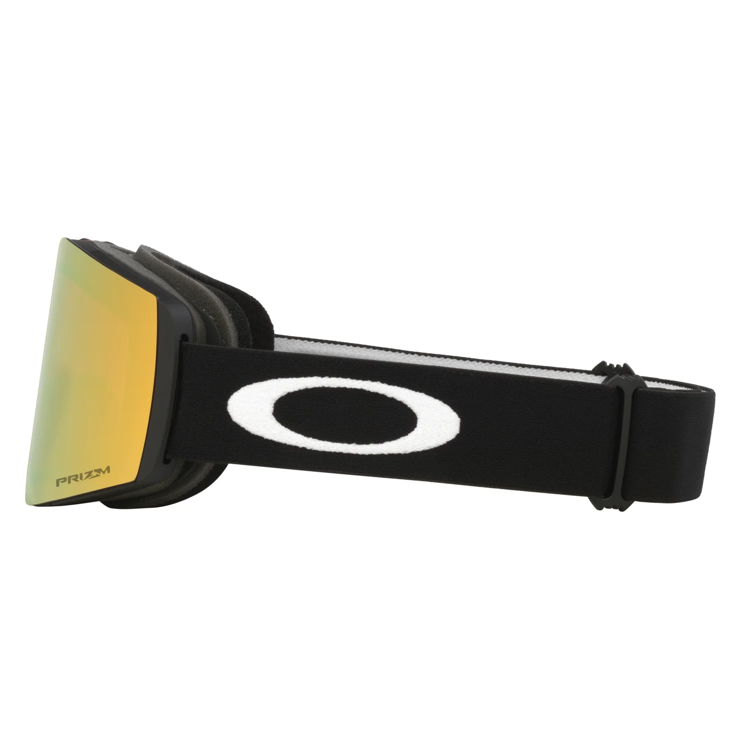 Fall Line M - Matte Blk Lunettes de ski, verres miroités, verres dorés, sangle noire, sangle réglable