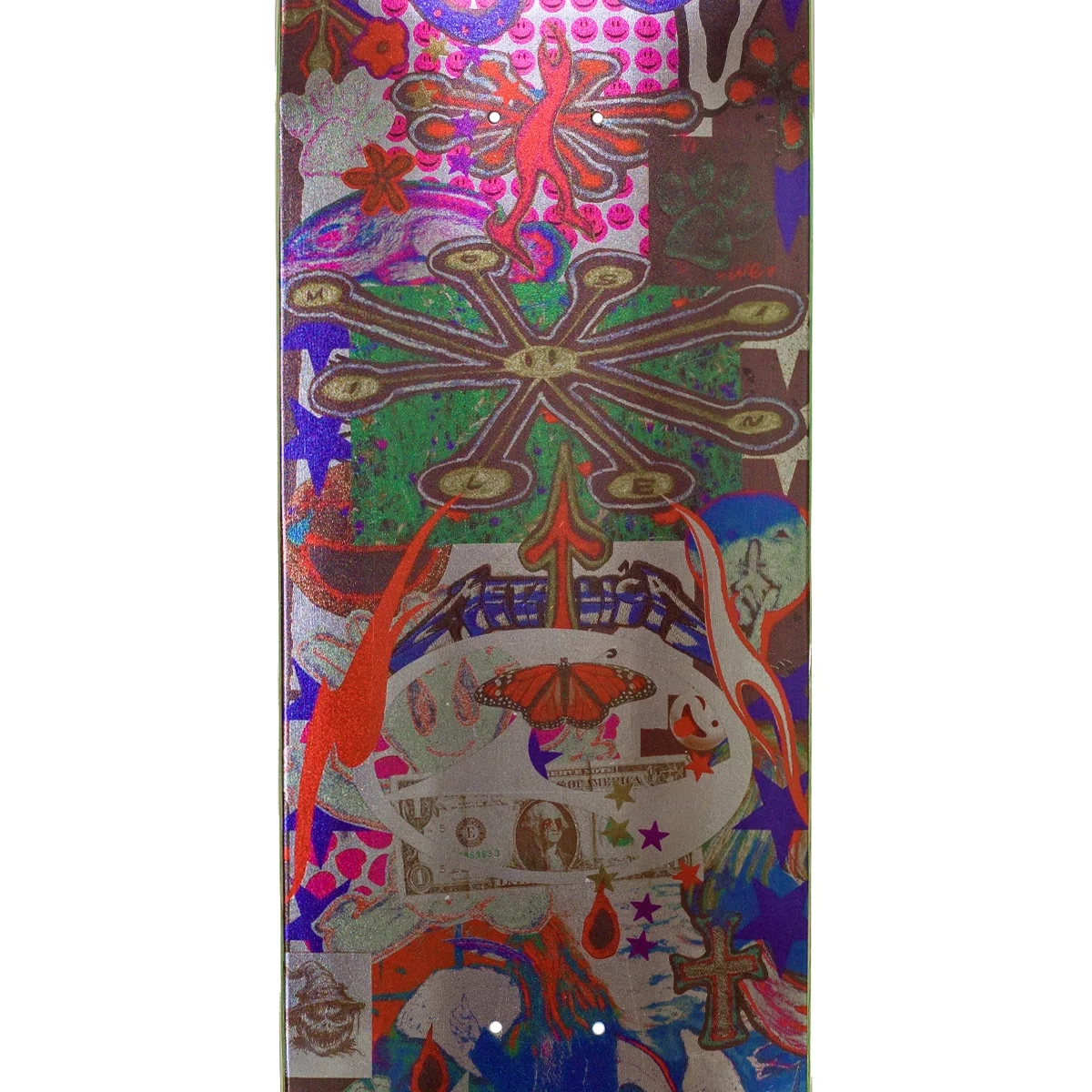 Skateboard, Graffiti, Deck, Kunstwerk, Bunt