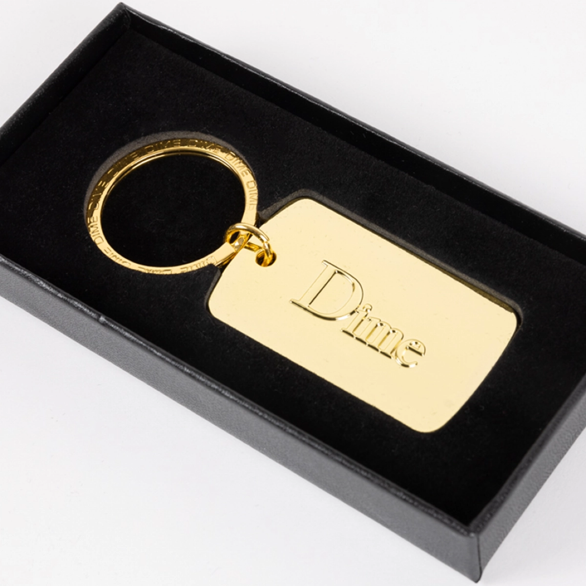 schlüsselanhänger, gold, Dior, plattenanhänger, geschenk, Schlüsselanhänger, Dior Schlüsselanhänger, Goldfarben, Metall, Kastenverpackung