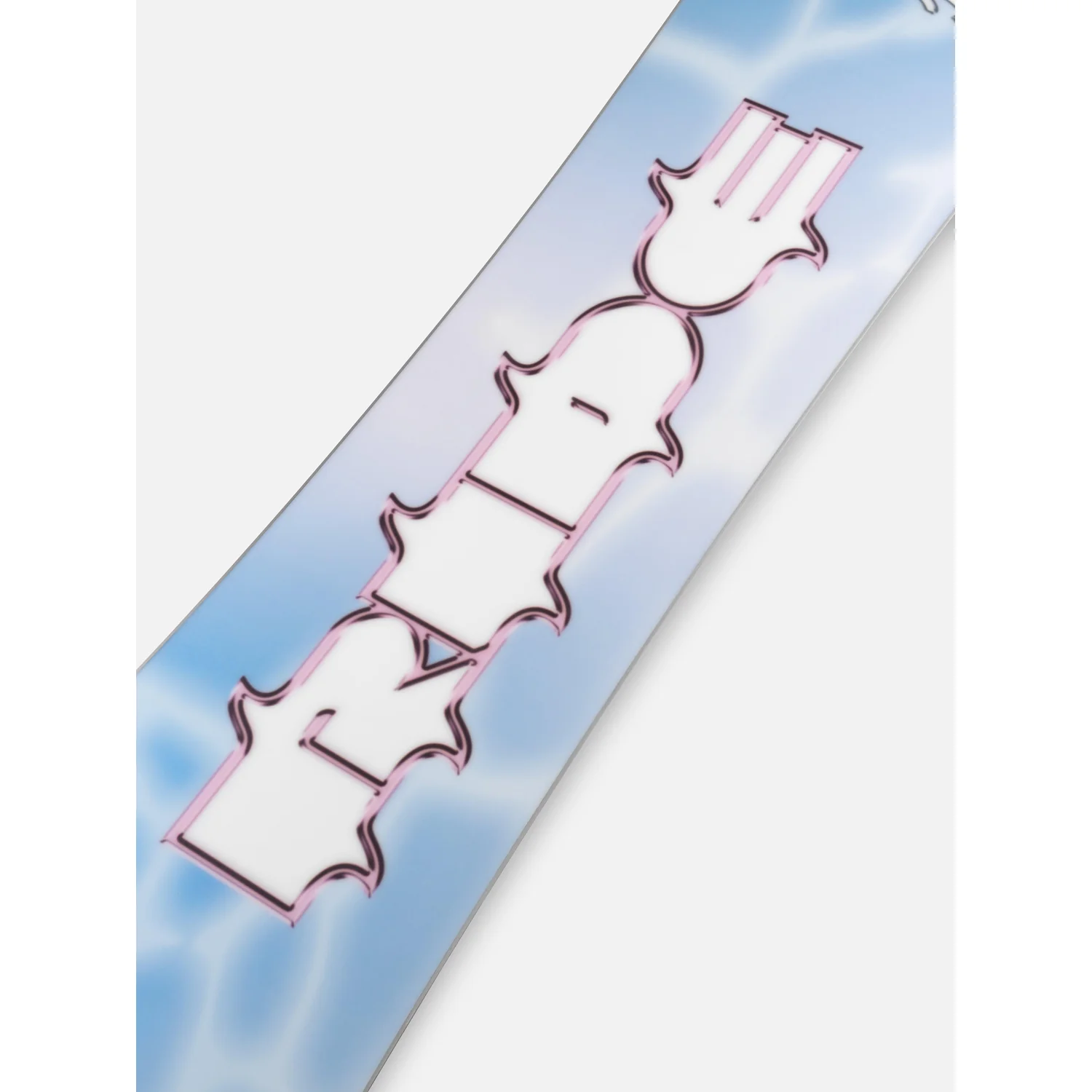 Saturday Snowboard, blaue Oberfläche, Wolkenmuster, Grafikdruck