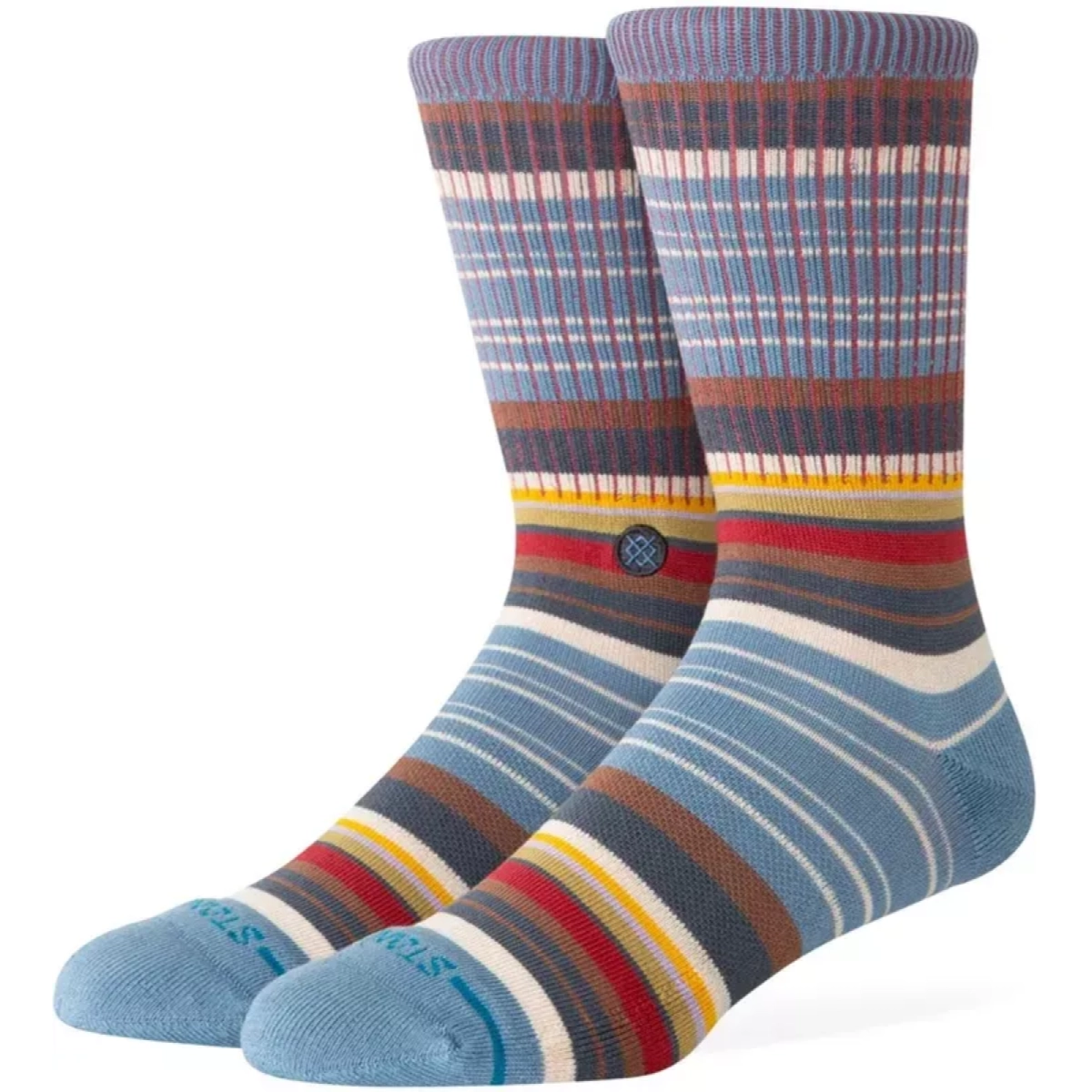 Jorongo Pop Crew Chaussettes, rayées, en tricot, multicolores, montant jusqu'aux genoux