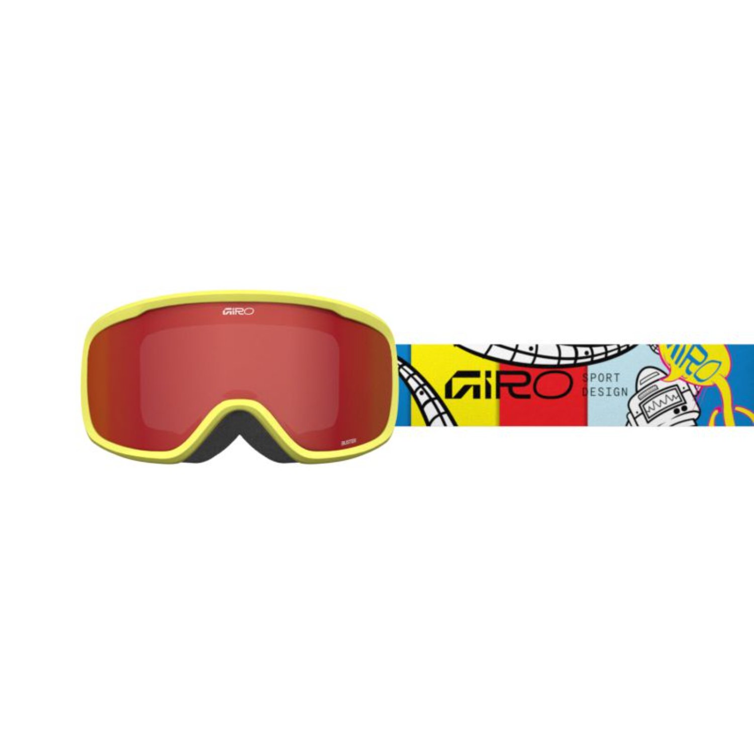 Buster Flash Goggle Skibrille, gelb, rot, Gleitschutz, Ski Zubehör
