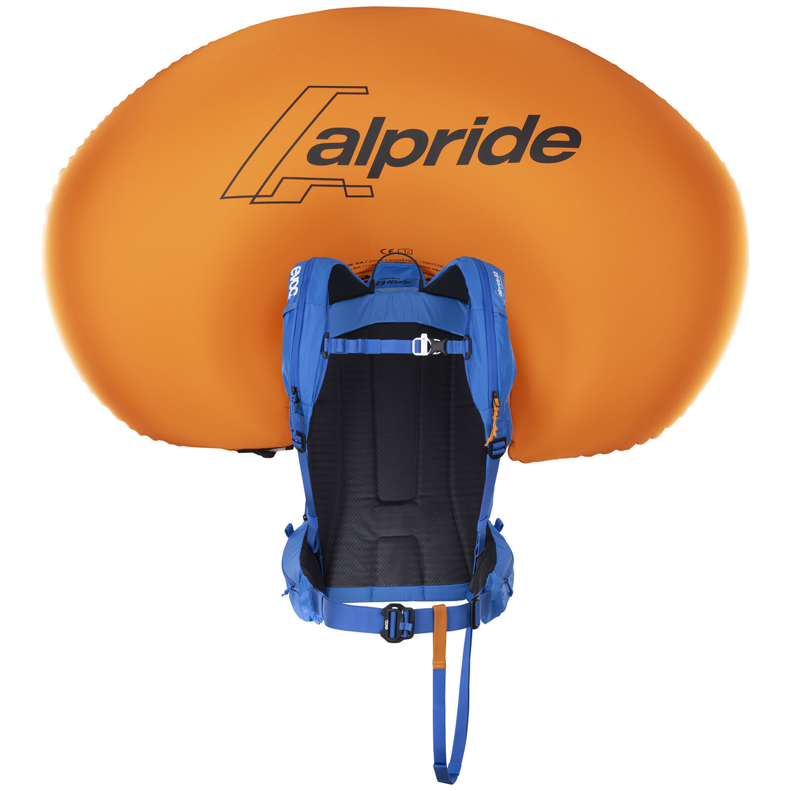 Sac à dos, sangle de transport, matelas pneumatique orange, sac à dos, équipement de randonnée