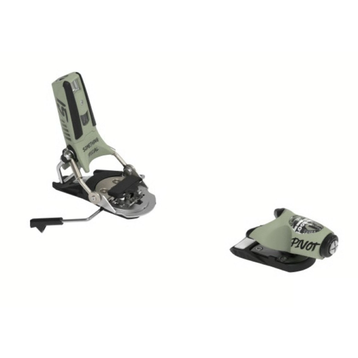 Snowboard bindings, Verstellbar, Grün, Klemmhalter, Boot-kompatibel