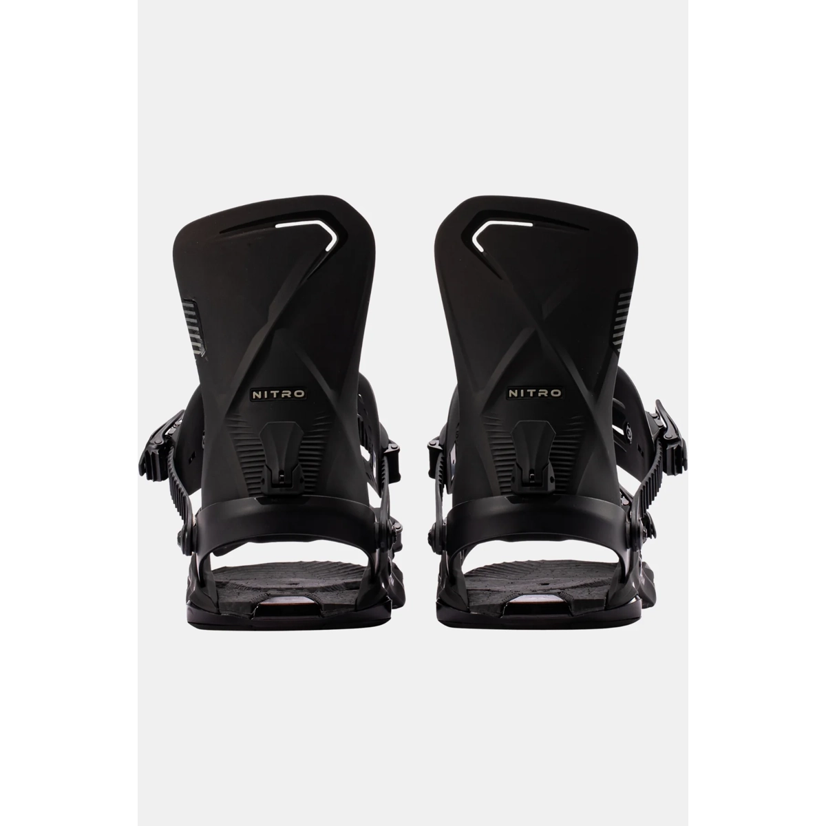 Phantom Bindings, Snowboard, Nitro, Straps, Footbed, snowboard bindings, snowboard gear, schwarze bindungen, Nitro-bindungen, hintere ansicht